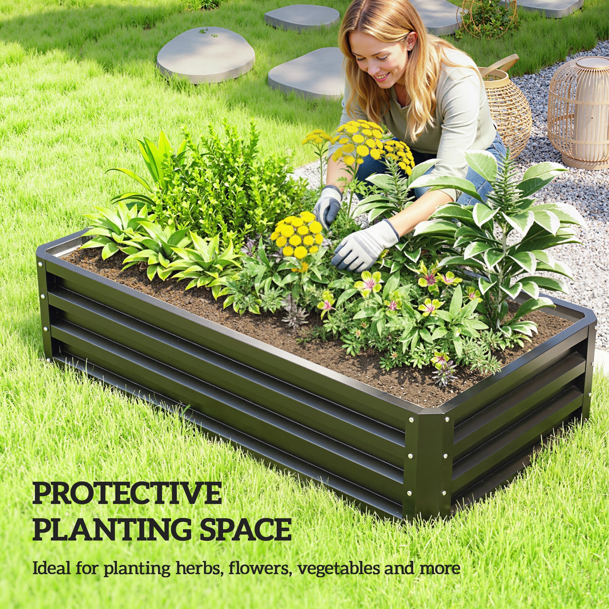 Outsunny 845-039V01GY Raised-Garden-Beds - View #9