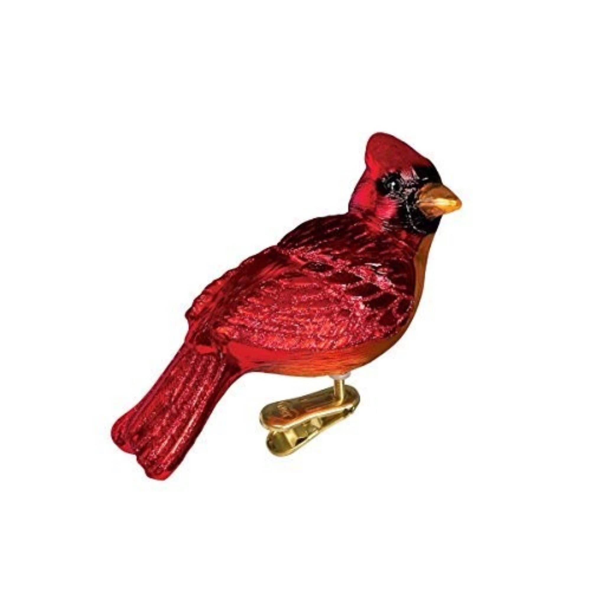 Old World Christmas 729343180414 Glass Blown Ornament - Resting Cardinal