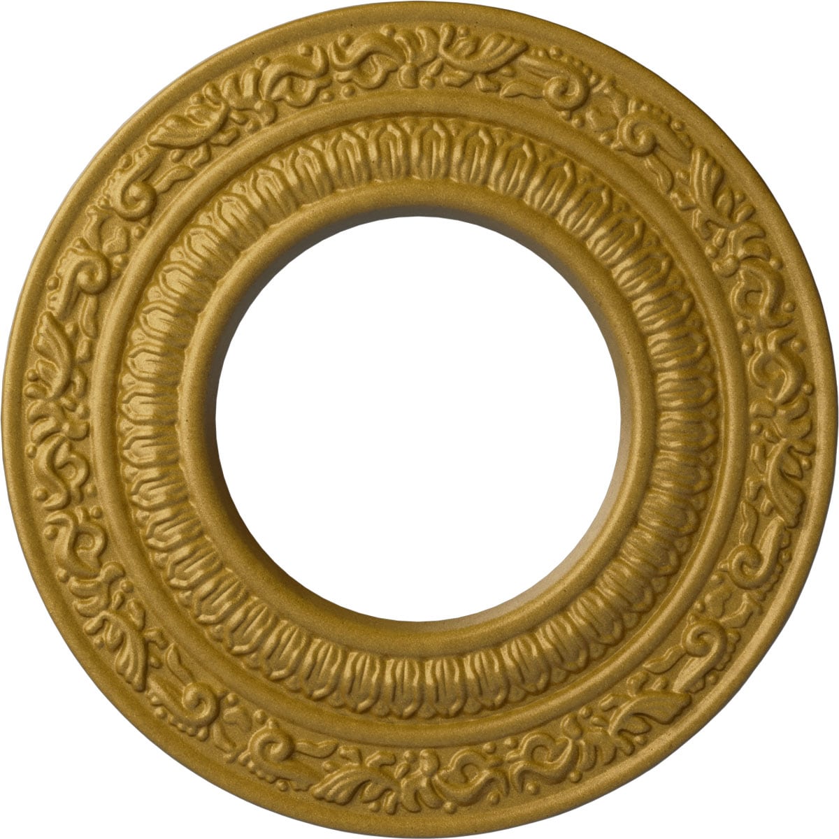 Ekena Millwork CM08ADPGS Andrea 8.125-in W x 8.125-in L Painted Pharaohs Gold Polyurethane Whole Ceiling Medallion