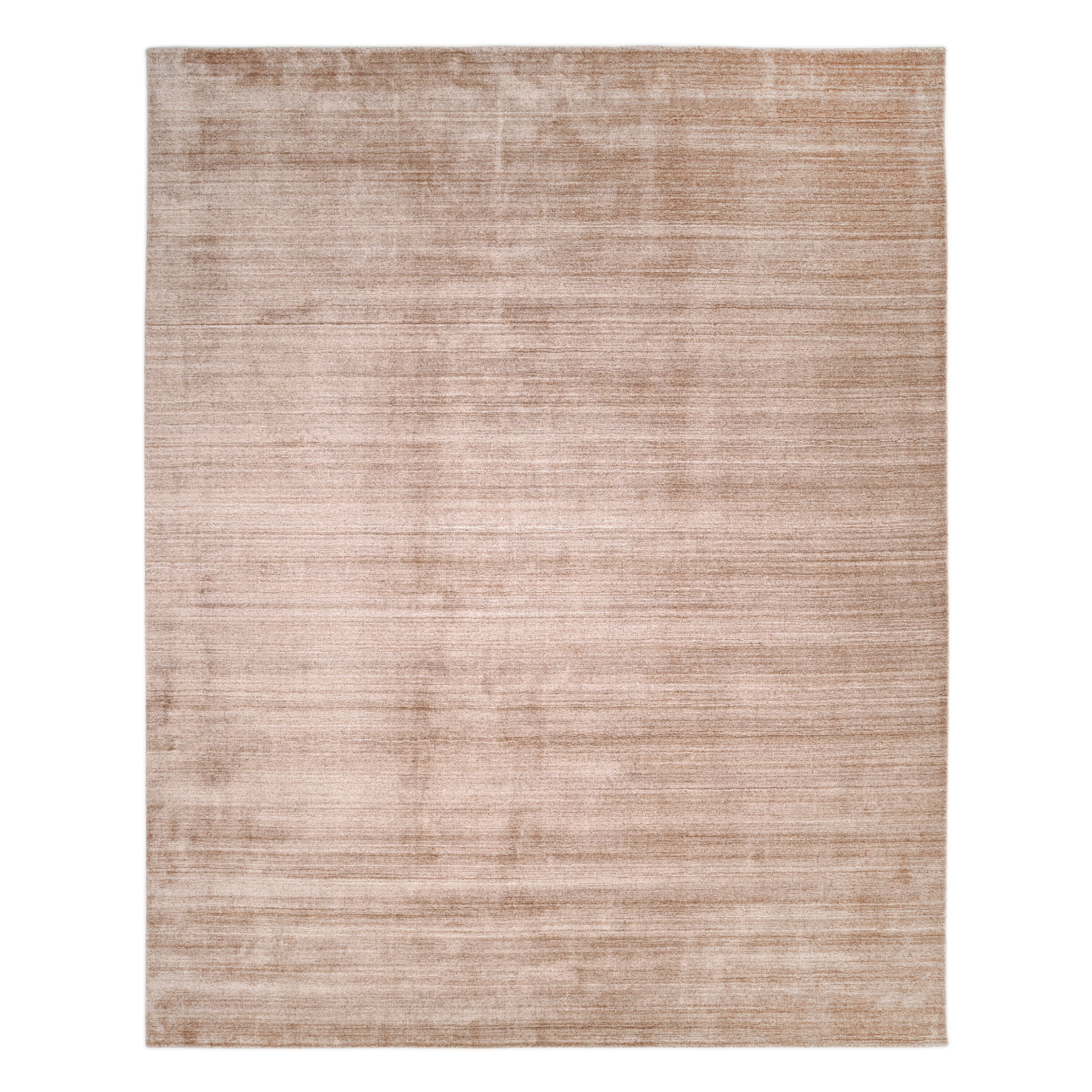 Solo Rugs S1107-08001000-CARA Solid 8 x 10 (ft) Loomed Wool Beige Rectangular Indoor Solid Area rug