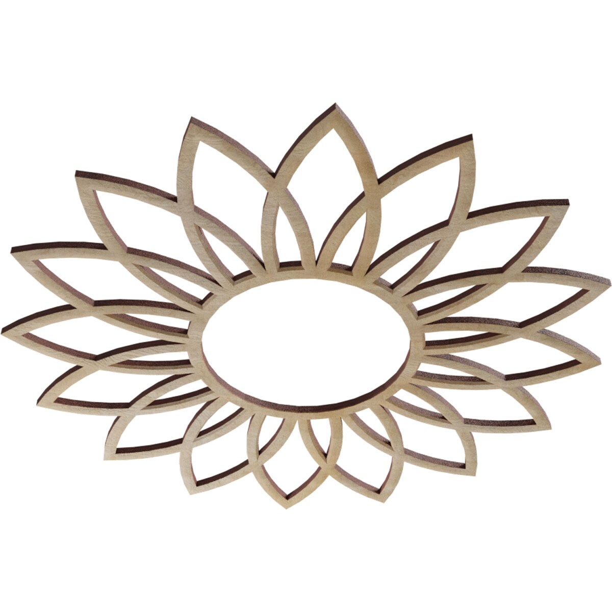 Ekena Millwork CMWP16X16X0250DABI Ceiling-Medallions - View #2