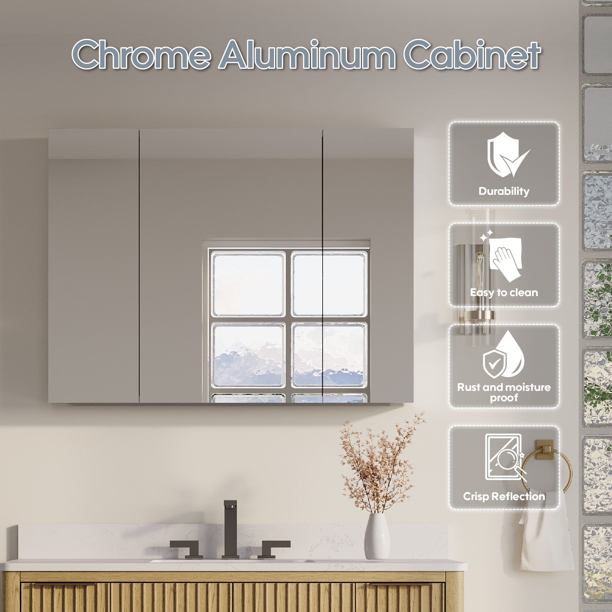 WELLFOR DH-MMC3026-BL Bathroom-Medicine-Cabinets - View #5
