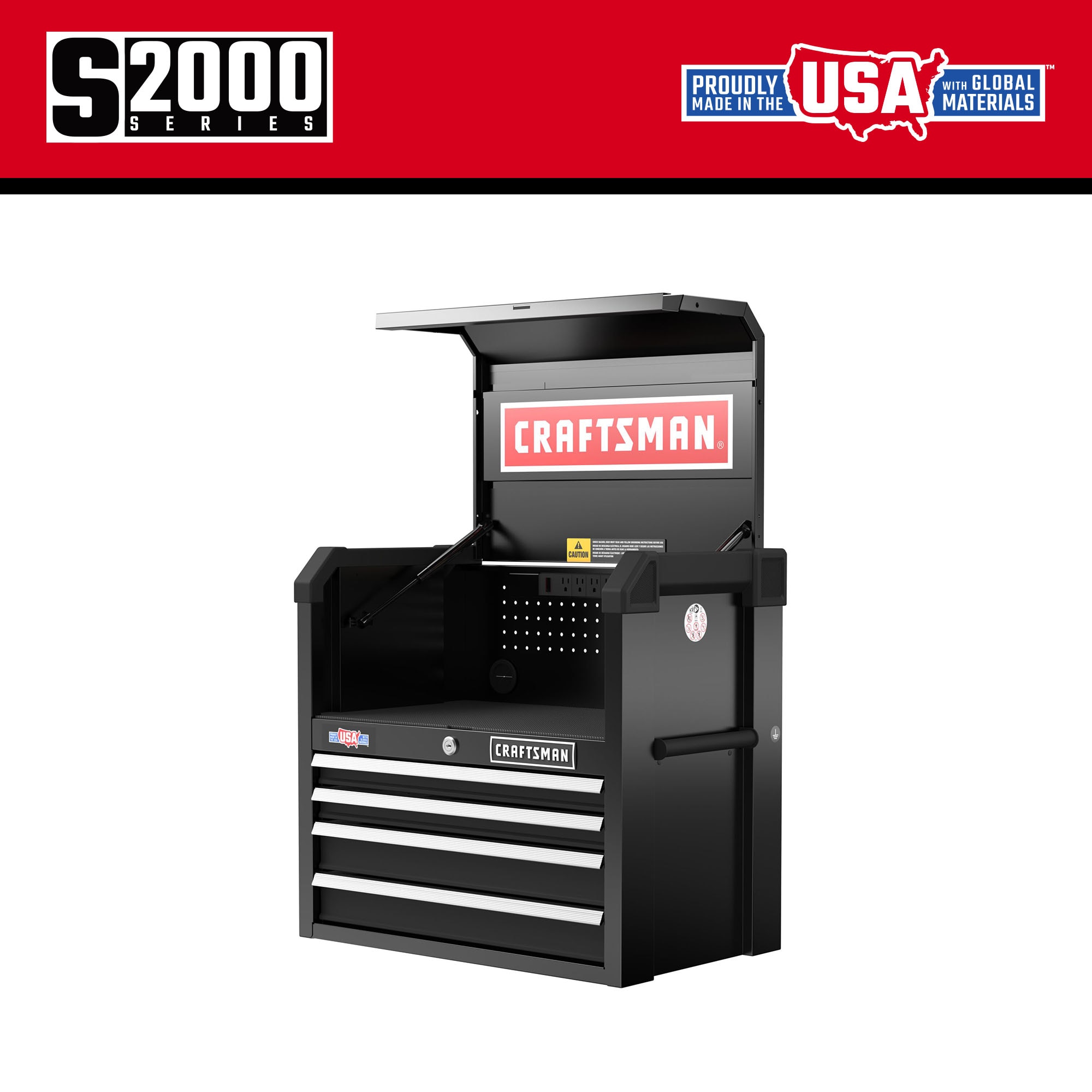 CRAFTSMAN 2000 Series 26-in W x 24.7-in H 4-Drawer Steel Tool Chest (Black) CMST98267BK Sansujyuku sansujyuku.com