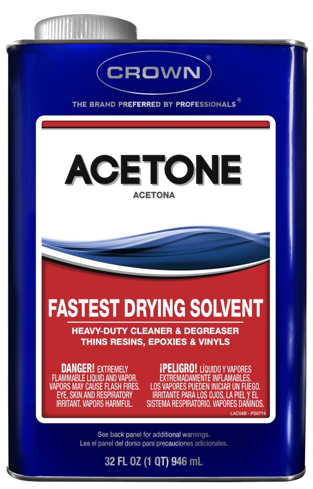 1 qt. Acetone Thins Fiberglass Resins, Epoxy and Adhesives