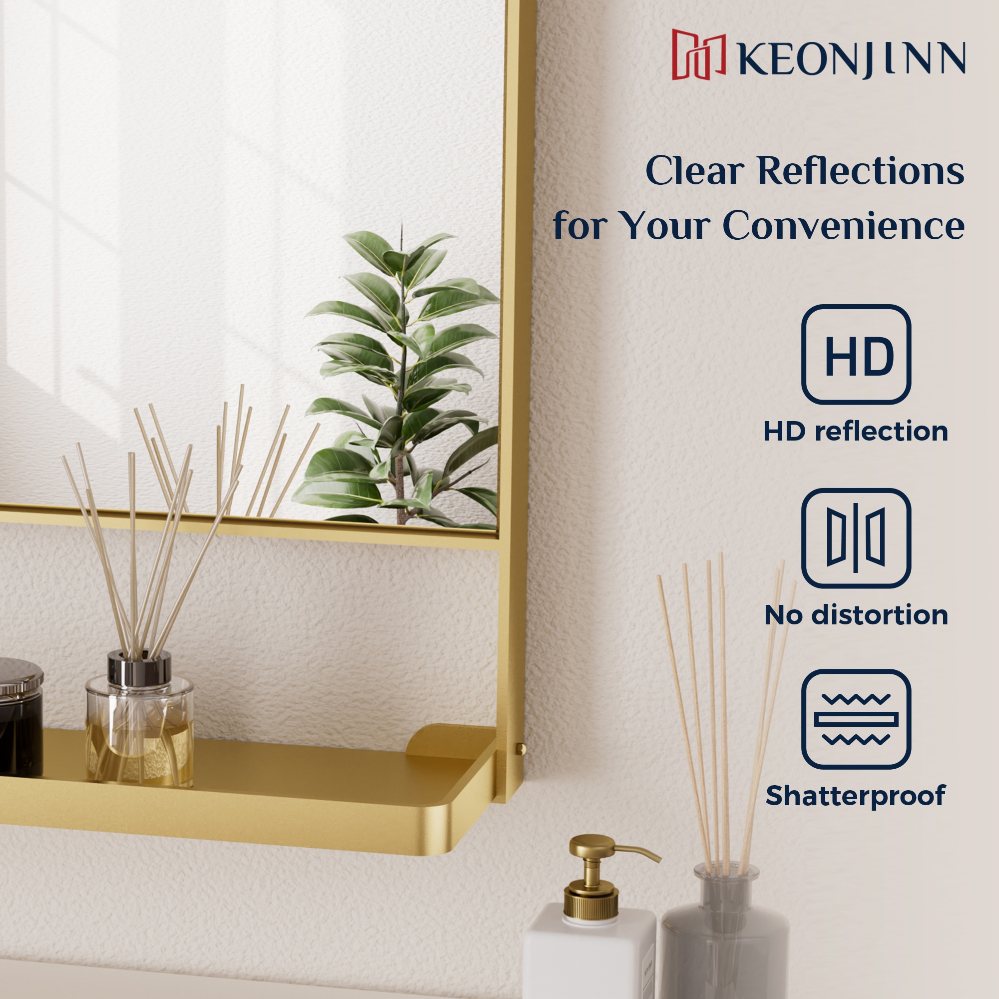 Keonjinn LW-JZ-ZWJJ-6181-GD Decor-Mirrors - View #6