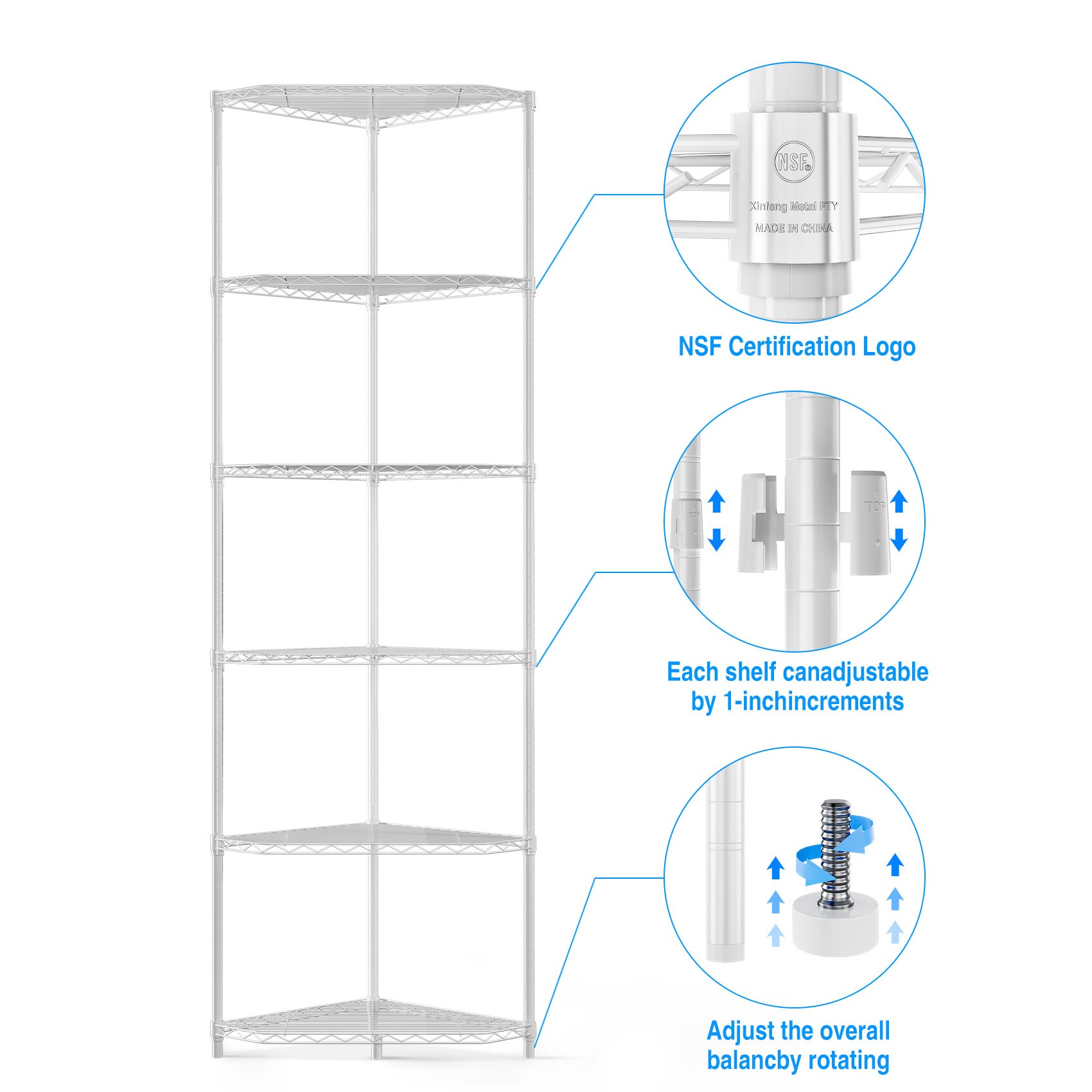 Kahomvis LIKE-QPS4-052 Free-Standing-Shelving - View #4