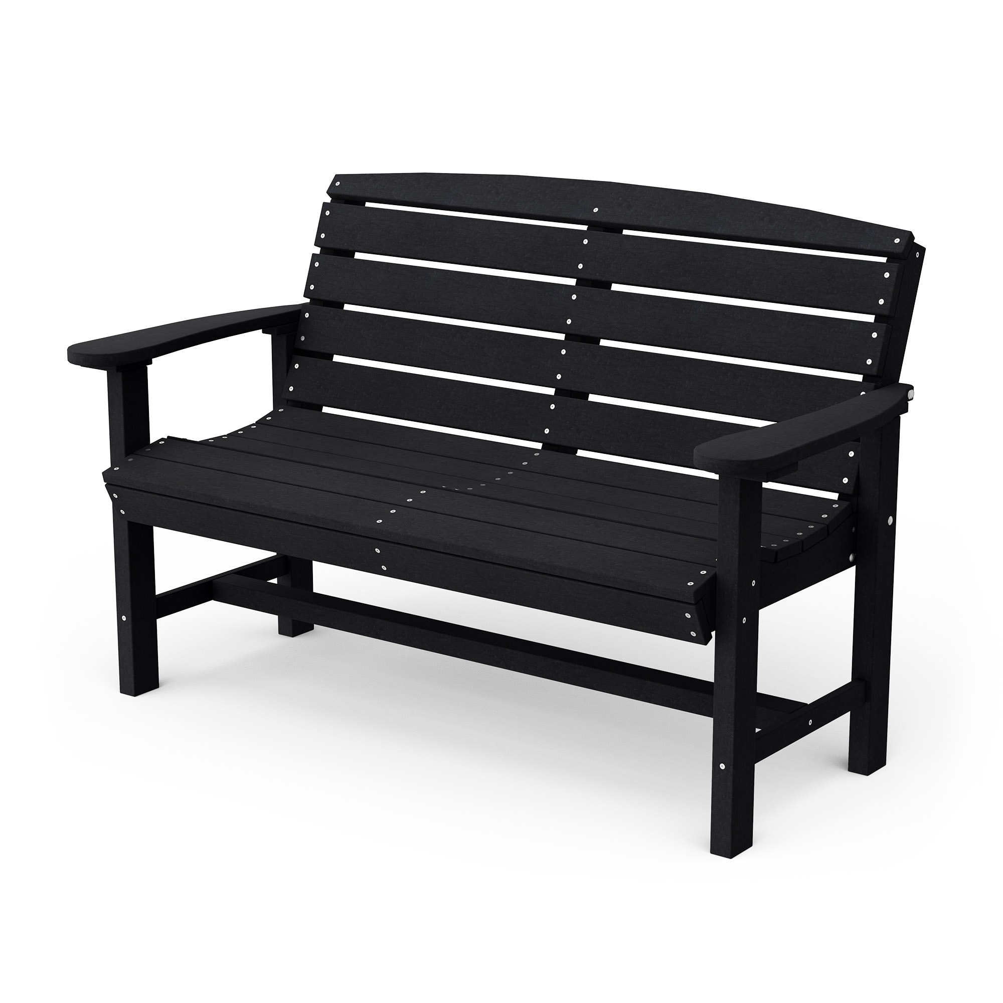 Wildridge LCC-226-BK Classic 55.5-in W x 34-in H Black Plastic Traditional Bench