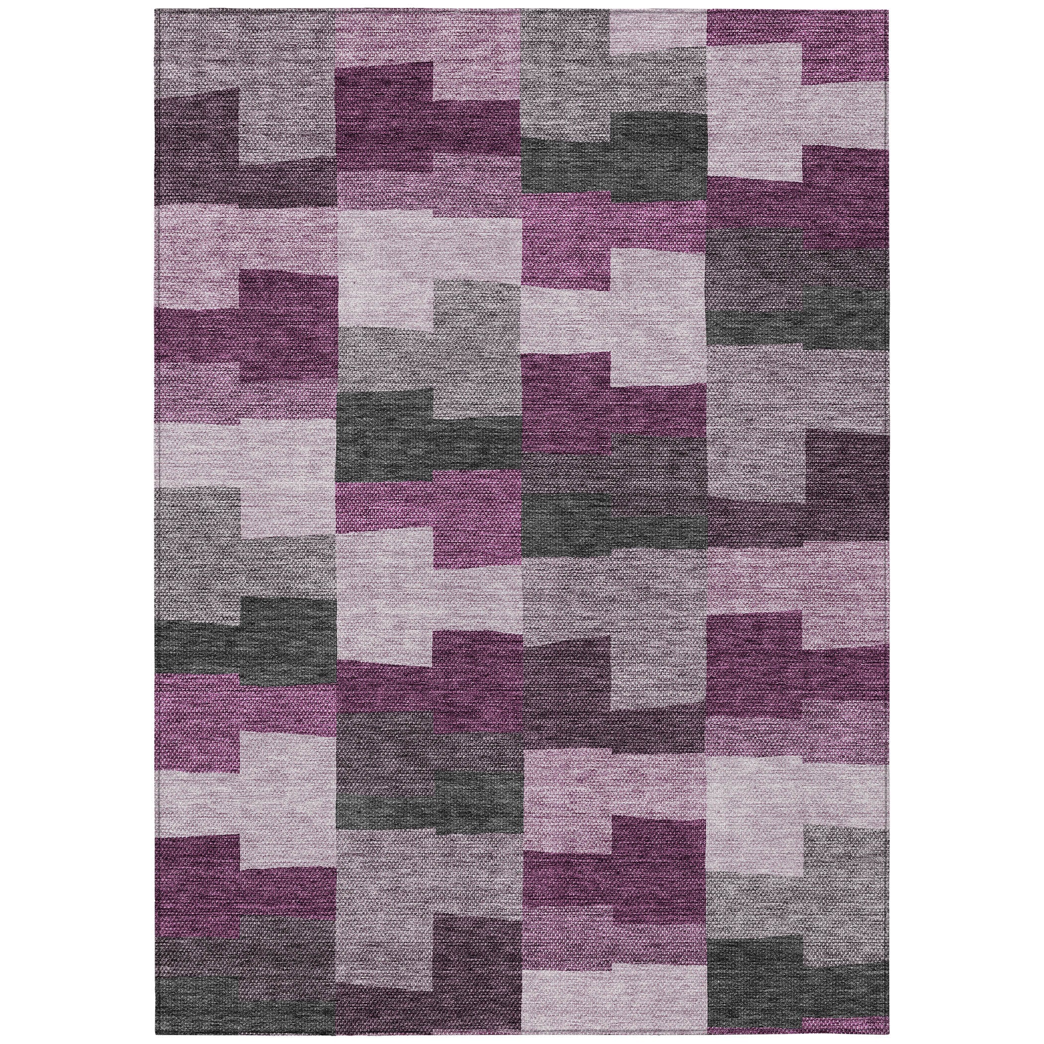 Addison Rugs ACN659MM10X14 Chantille ACN659MM 10 x 14 (ft) Polyester Merlot Rectangular Indoor/Outdoor Geometric Machine washable Area rug