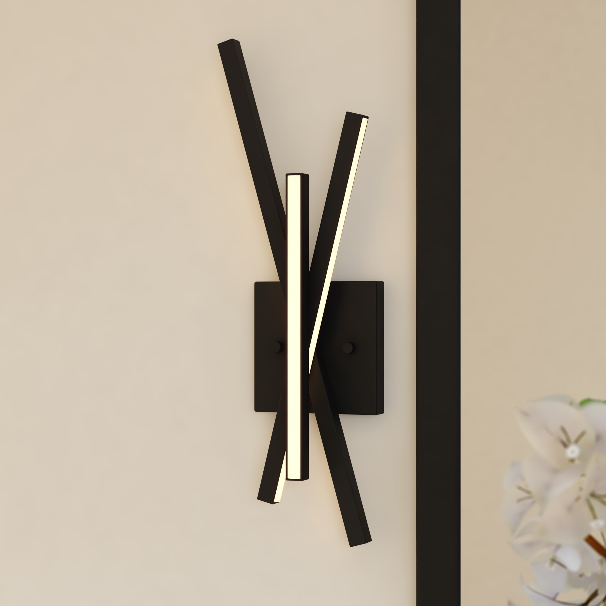 Cascadia W0459 Barcelo 6.25-in W 1 -Light Matte Black Integrated LED Wall Sconce