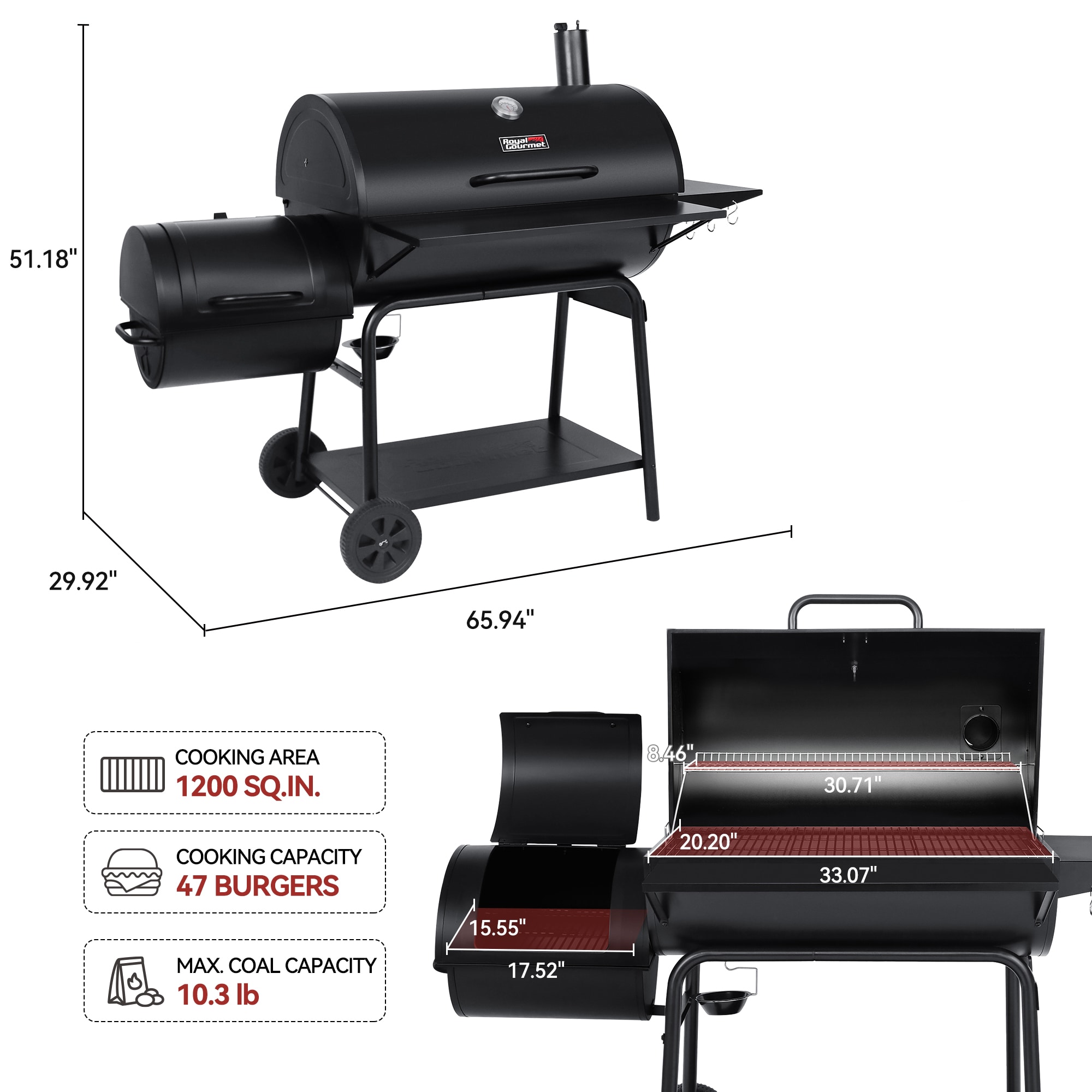 Royal Gourmet CC2036F Charcoal-Grills - View #19