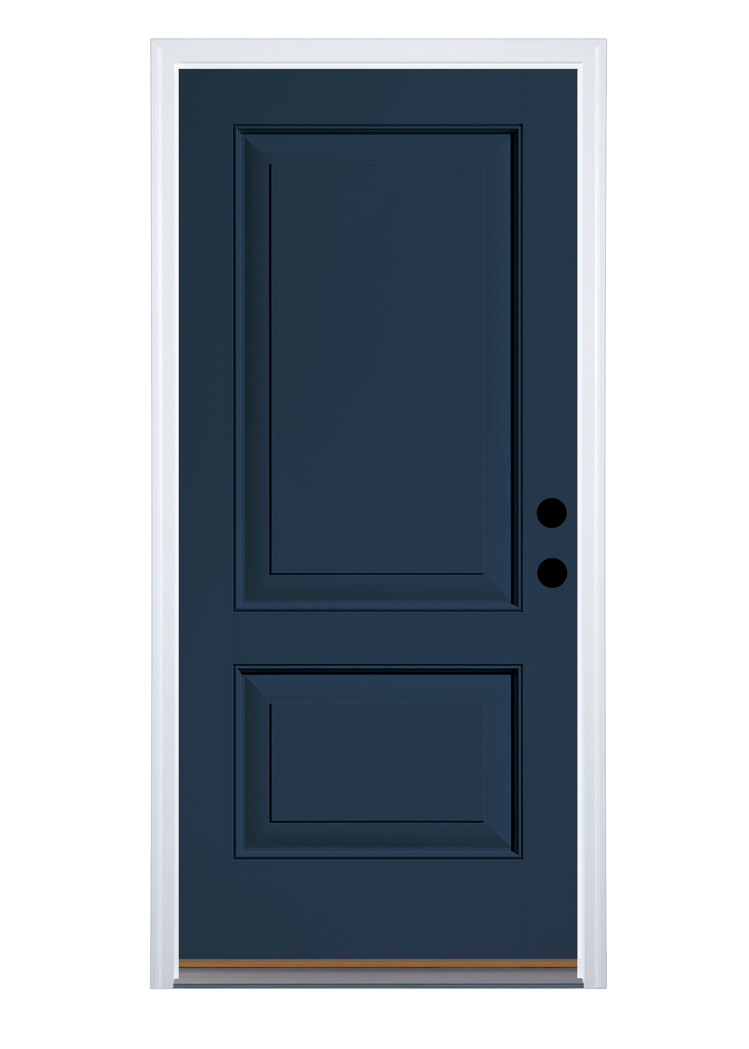 Therma-Tru CCV220-LIB-IG Entry Door 36-in x 80-in x 4-9/16-in Fiberglass No glass Left-hand inswing Indigo Painted Prehung Front Door with Brickmould Insulating core
