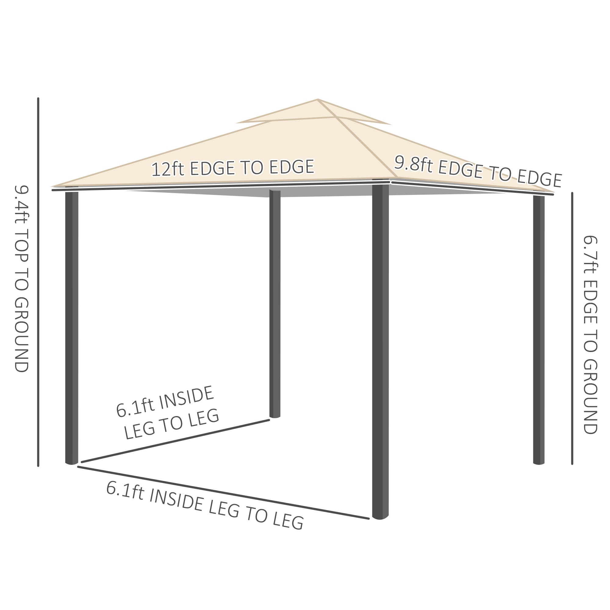 CESICIA W225-OPS-248 Wood-Resin-Gazebos - View #2