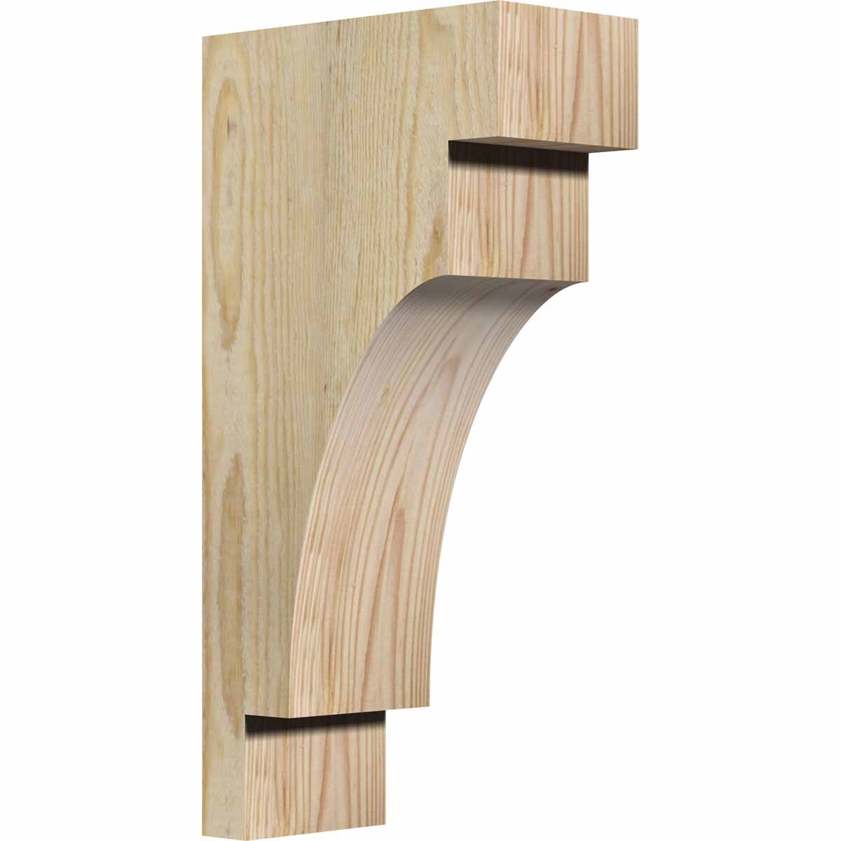 Ekena Millwork COR04X08X16MED00RDF 4-in x 8-in x 16-in Mediterranean Unfinished Douglas fir Wood Paintable/Stainable Corbel