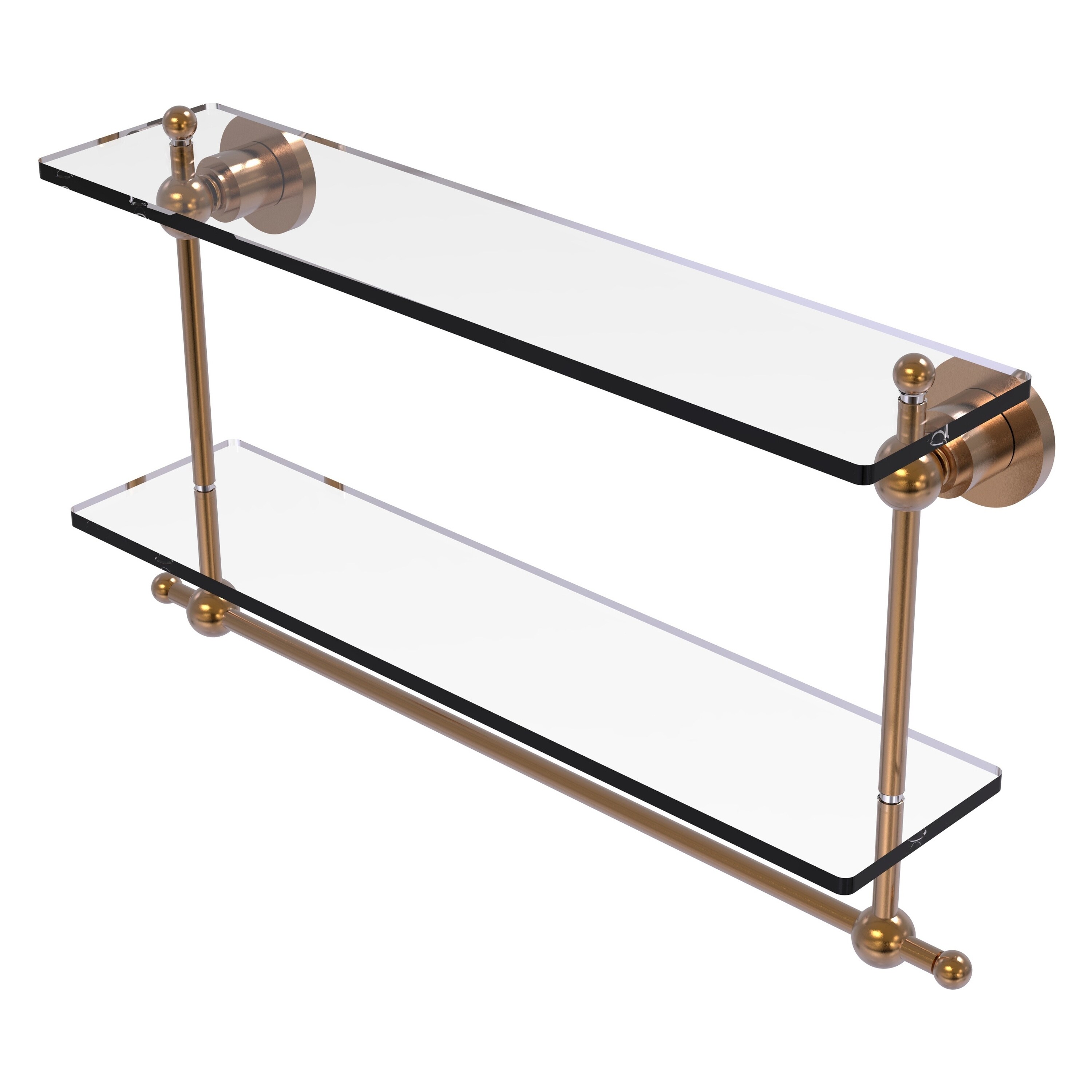 Allied Brass AP-2TB/22-BBR Astor Place Brushed Bronze 2 -Tier Wall mount Bathroom Shelf ( 22-in x 12-in x 5-in )