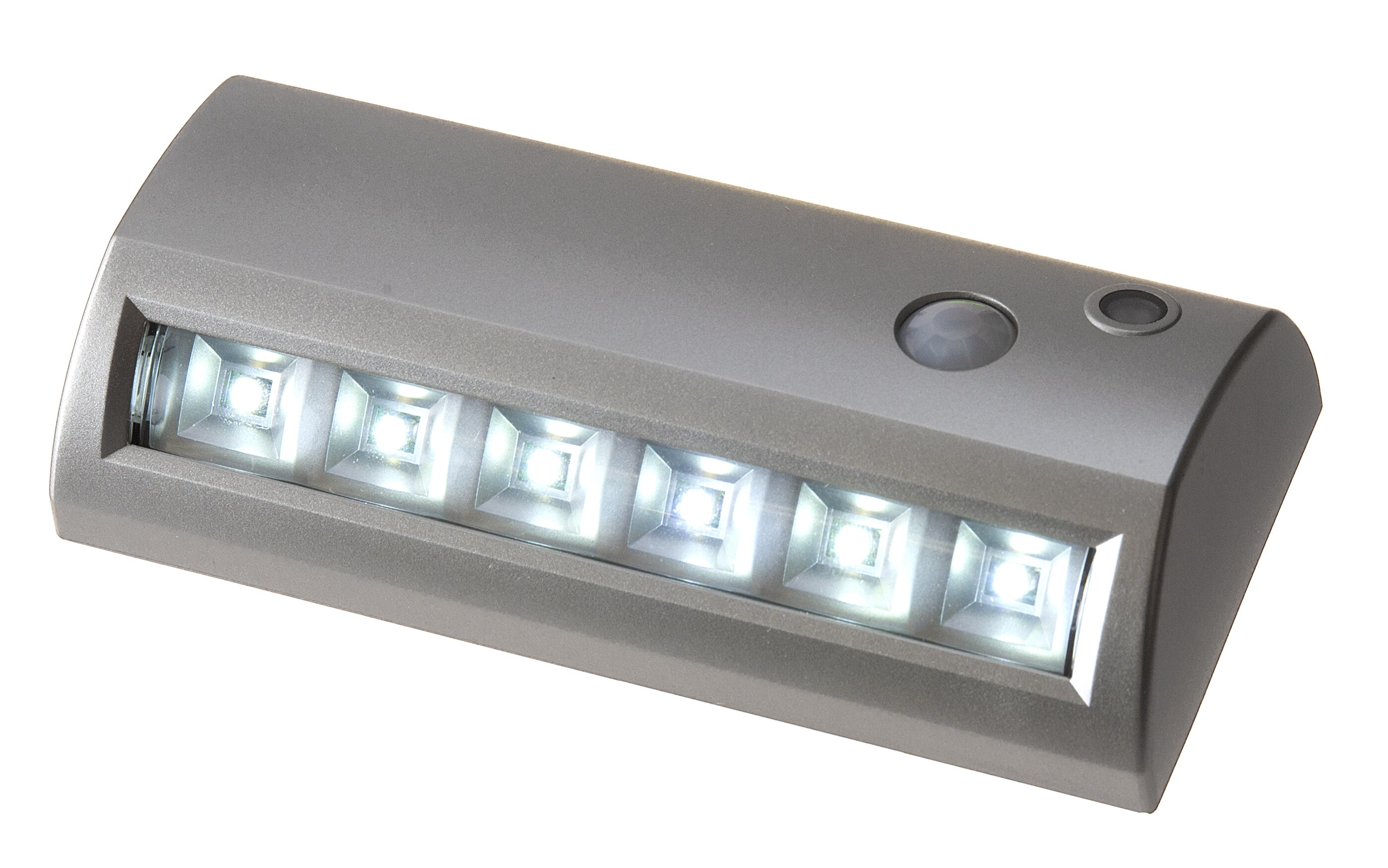 gevangenis Opgetild Vriend Light It! 90-Lumen 1-Watt Silver Battery-operated LED Outdoor Wall Light  Kit with Motion Sensor (6000 K) in the Deck Lights department at Lowes.com