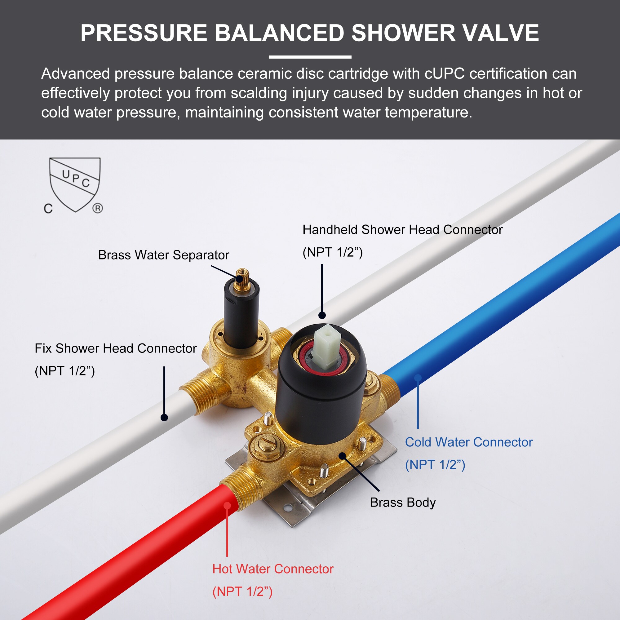 Clihome DG-SS806NS16 Showerhead-Bar-Panels - View #11