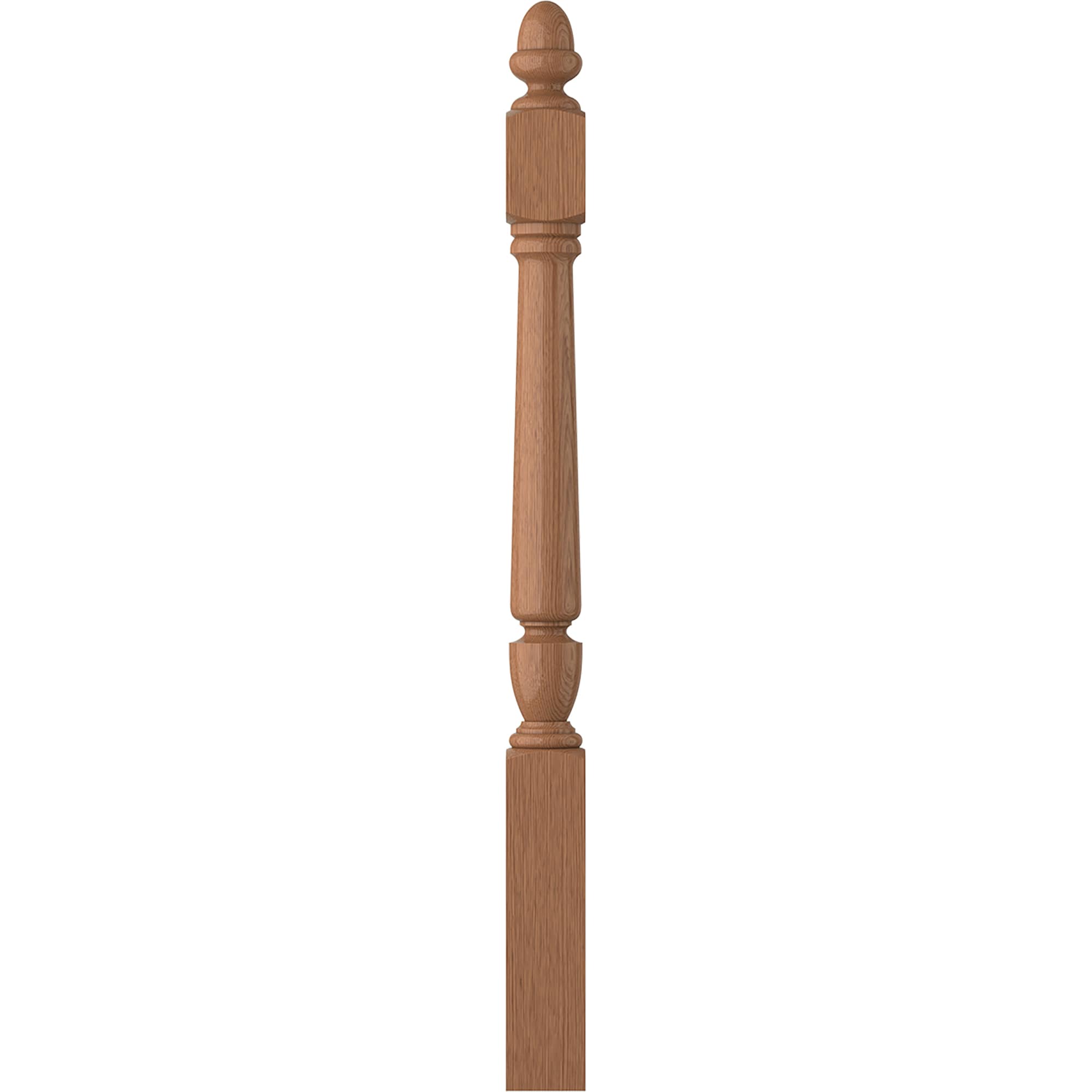 L.J. Smith Stair Systems LJP-3040-WO Regent 3.5-in x 47.75-in Unfinished White oak Starting Stair Newel Post