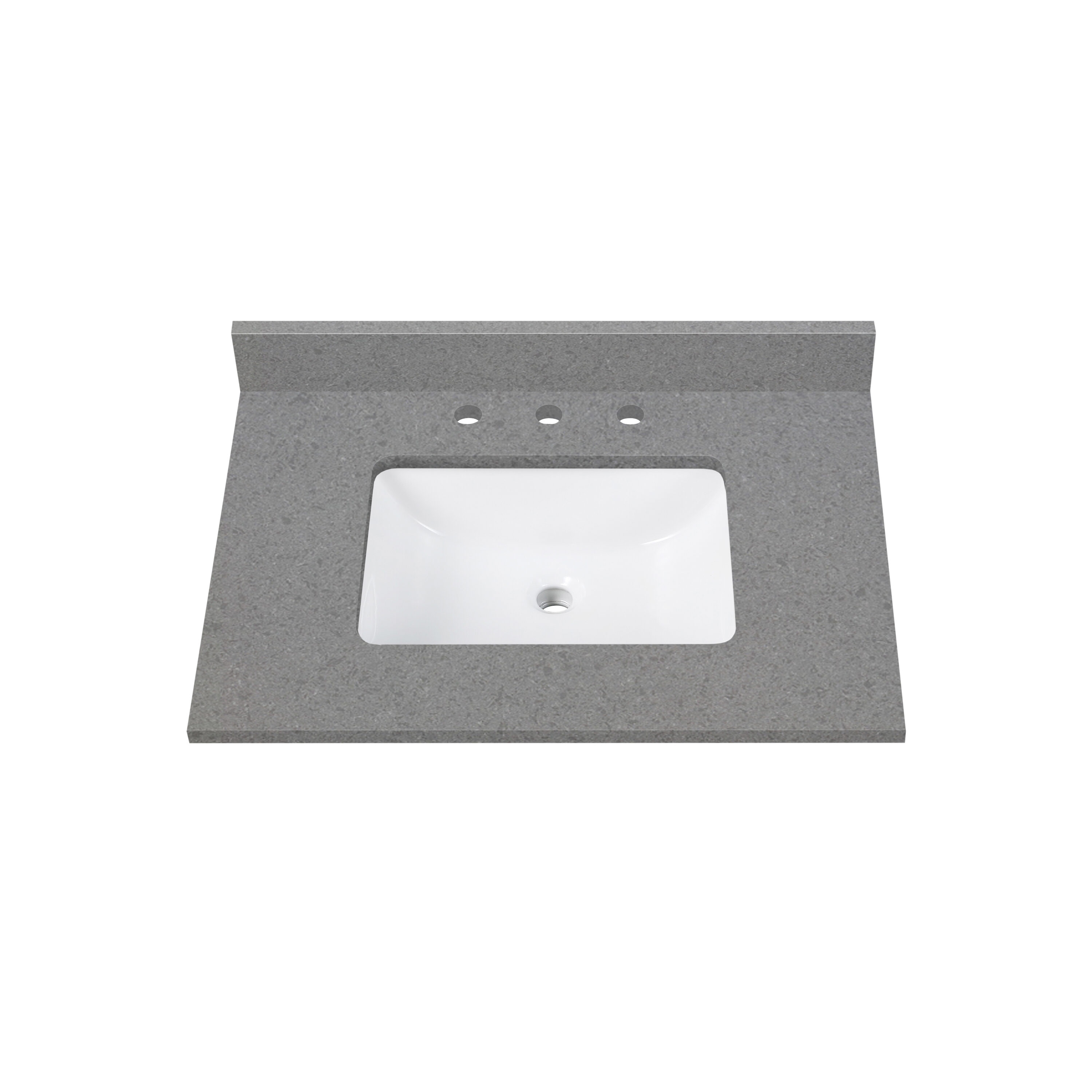 Avanity QUT31CO-RS 31-in x 22-in Contrail Matte Quartz Undermount Single Sink Widespread Faucet Mount Bathroom Vanity Top
