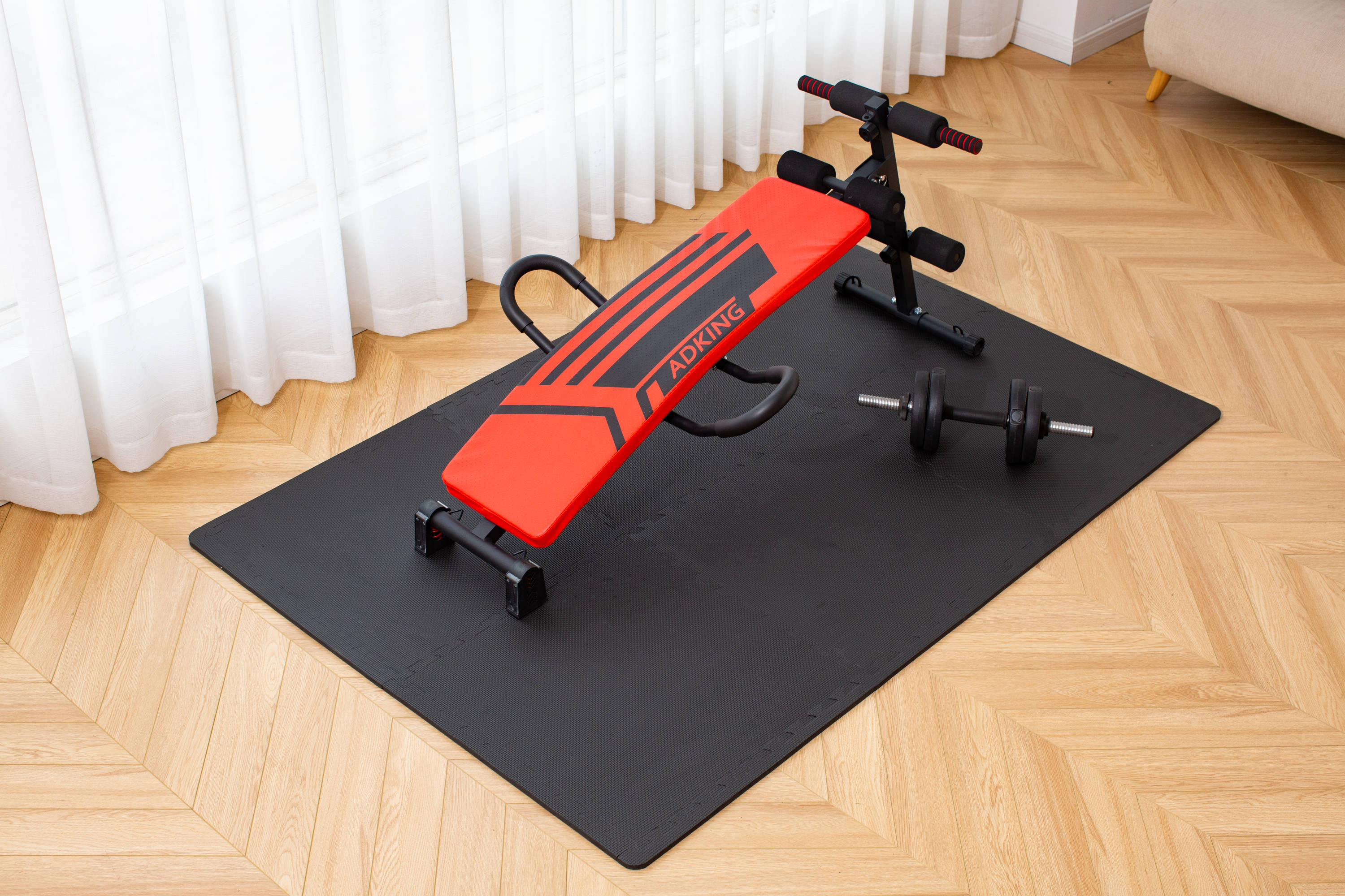 12mm Anti Fatigue Protection Home Gym Workshop Showroom Soft Flooring Mats  BLACK