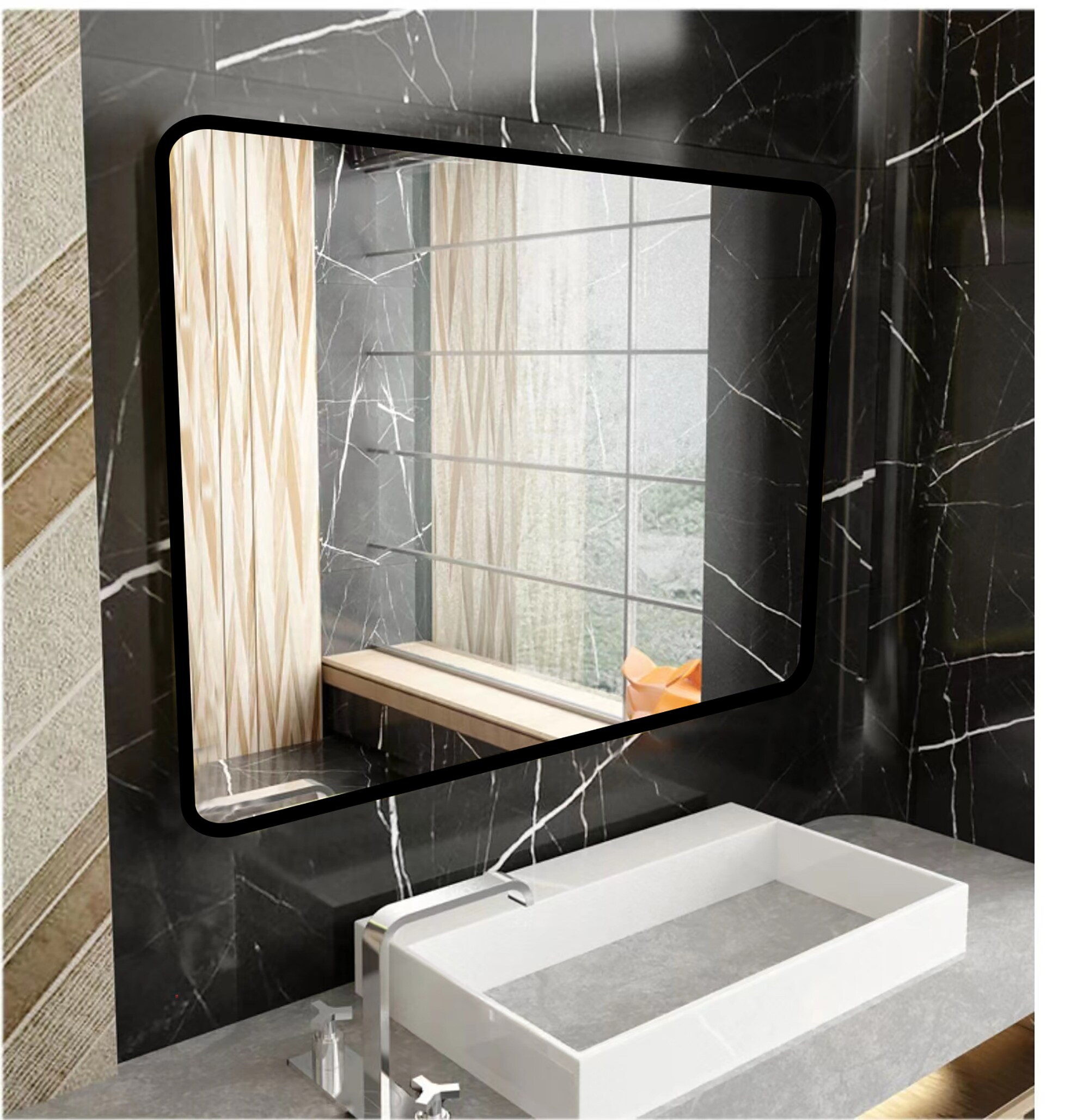 WELLFOR ALMR-29 Framed-Bath-Mirrors - View #6