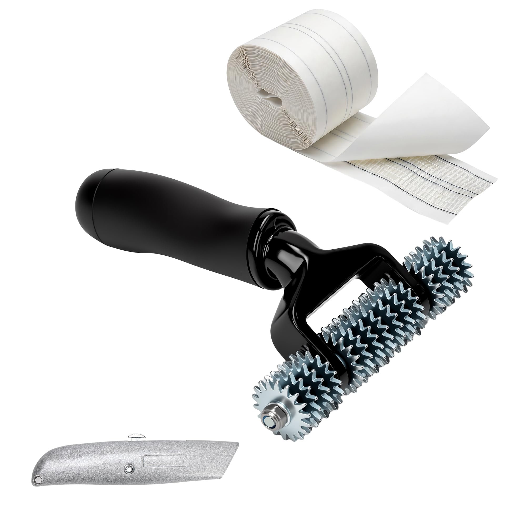 Misopily Carpet Patch Repair Kit with Five Inch Star Wheel Seam Roller and Thirty Foot Double Sided Seam Tape for Durable DIY Carpet Repair at #LMS0804M041
