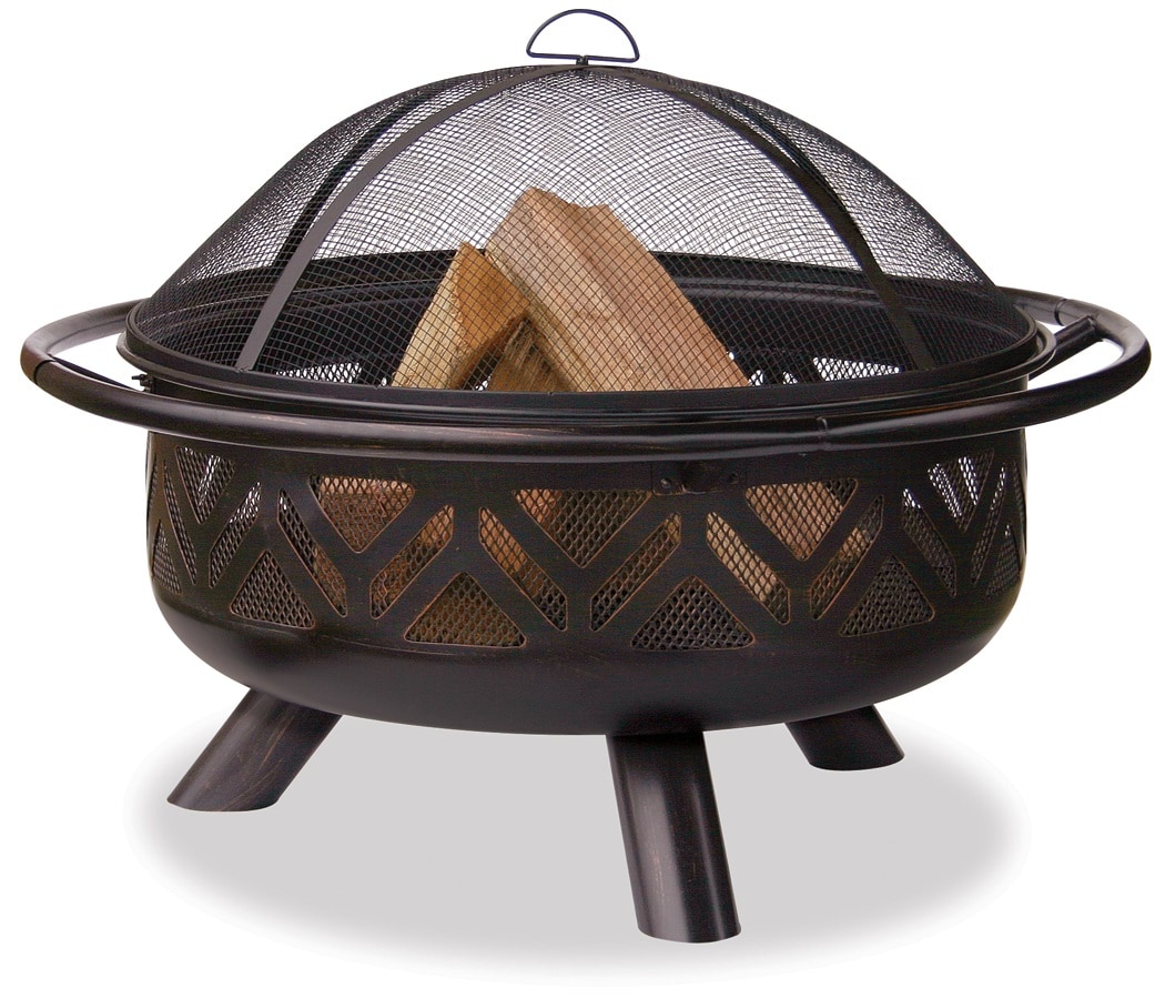 Endless Summer WAD88809L 29.53-in W Oil Rubbed Bronze Steel Wood-Burning Fire Pit