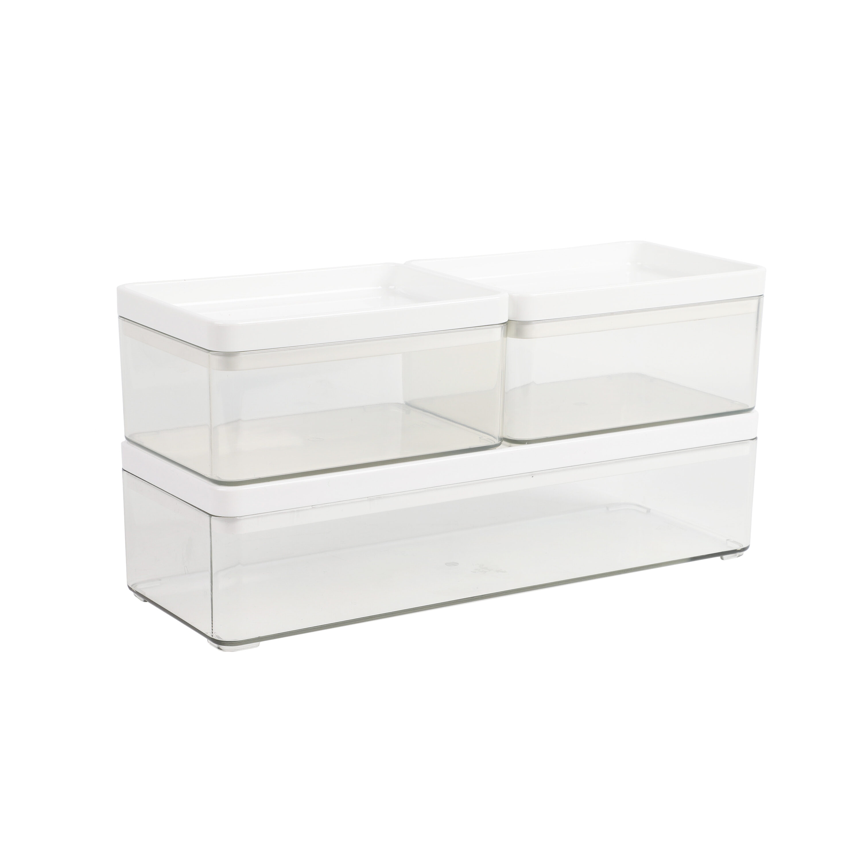 Sterilite Small 5 Drawer Desktop Storage Unit, Tabletop Organizer for Desk,  Countertop at Home, Office, Bathroom, White with Clear Drawers, 4-Pack