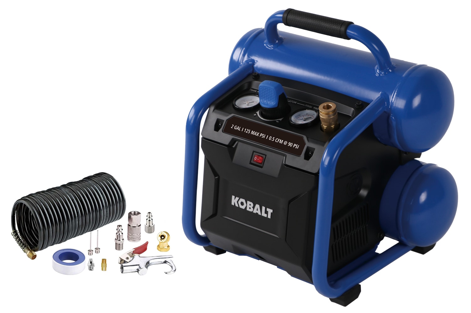 Kobalt QUIET TECH 2-Gallons Portable 125 Psi Hot Dog Quiet Air Compressor  in the Air Compressors department at