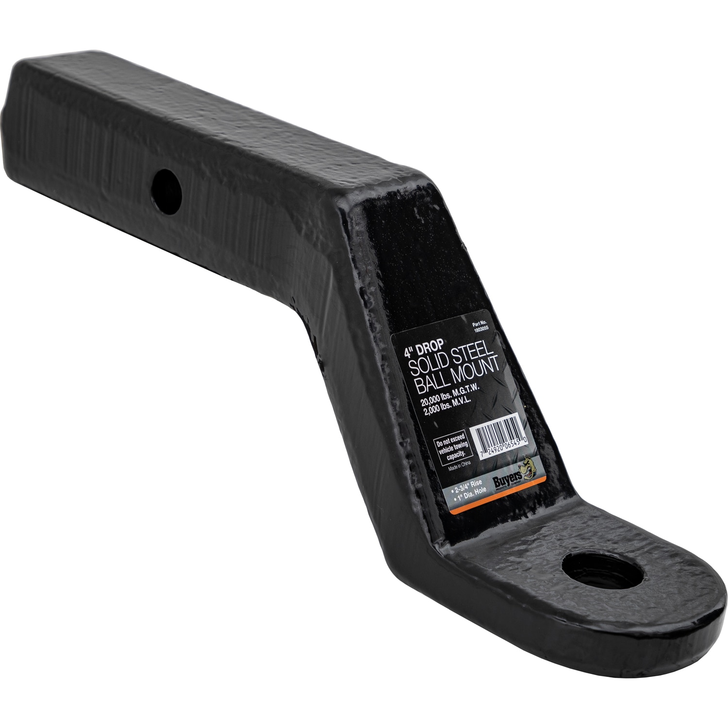 Buyers Products 1803055 4-in Drop 2-in Shank Ball Mount