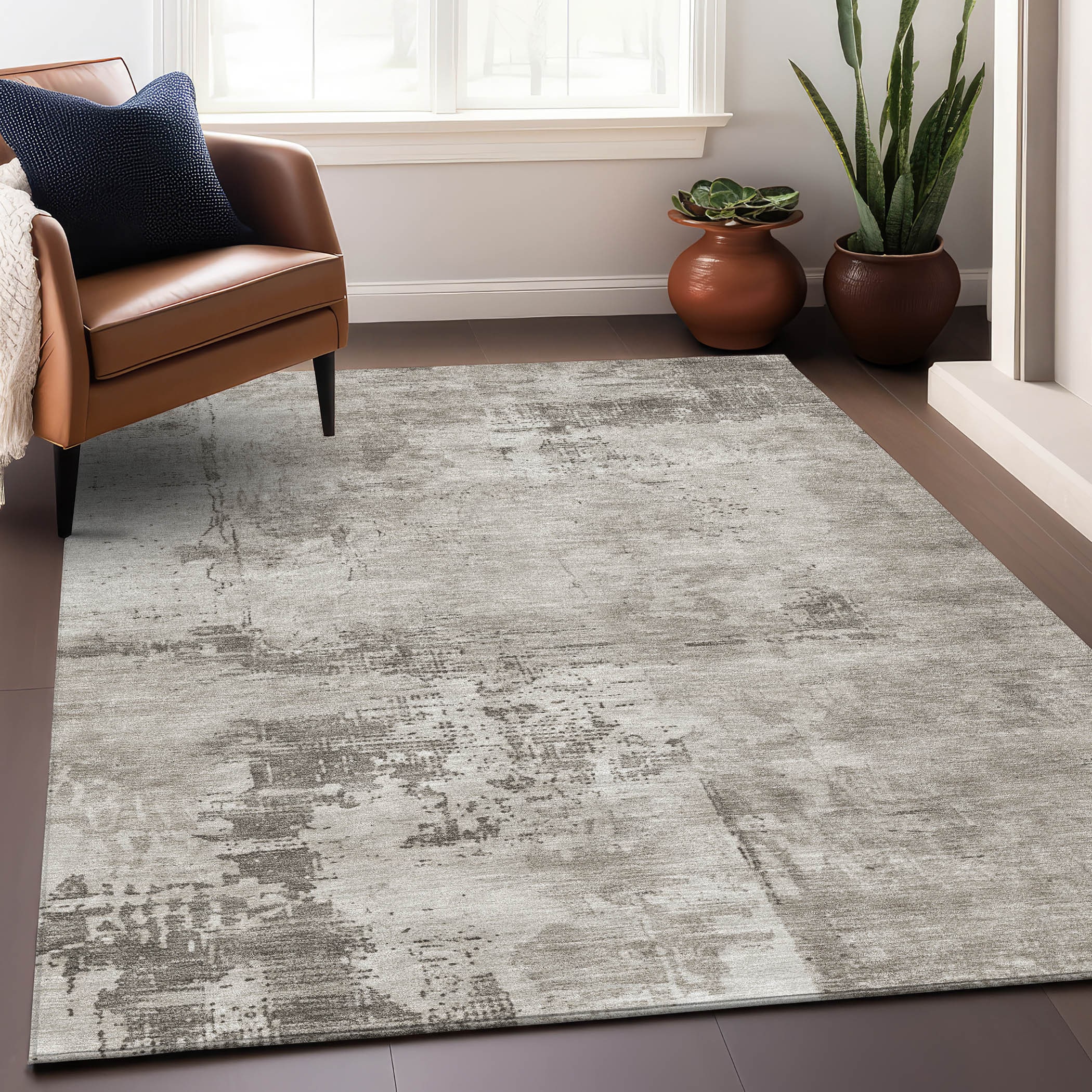 Addison Rugs ACN1062BG30X46 Chantille ACN1062BG 2 x 3 (ft) Polyester Beige Rectangular Indoor/Outdoor Geometric Machine washable Area rug