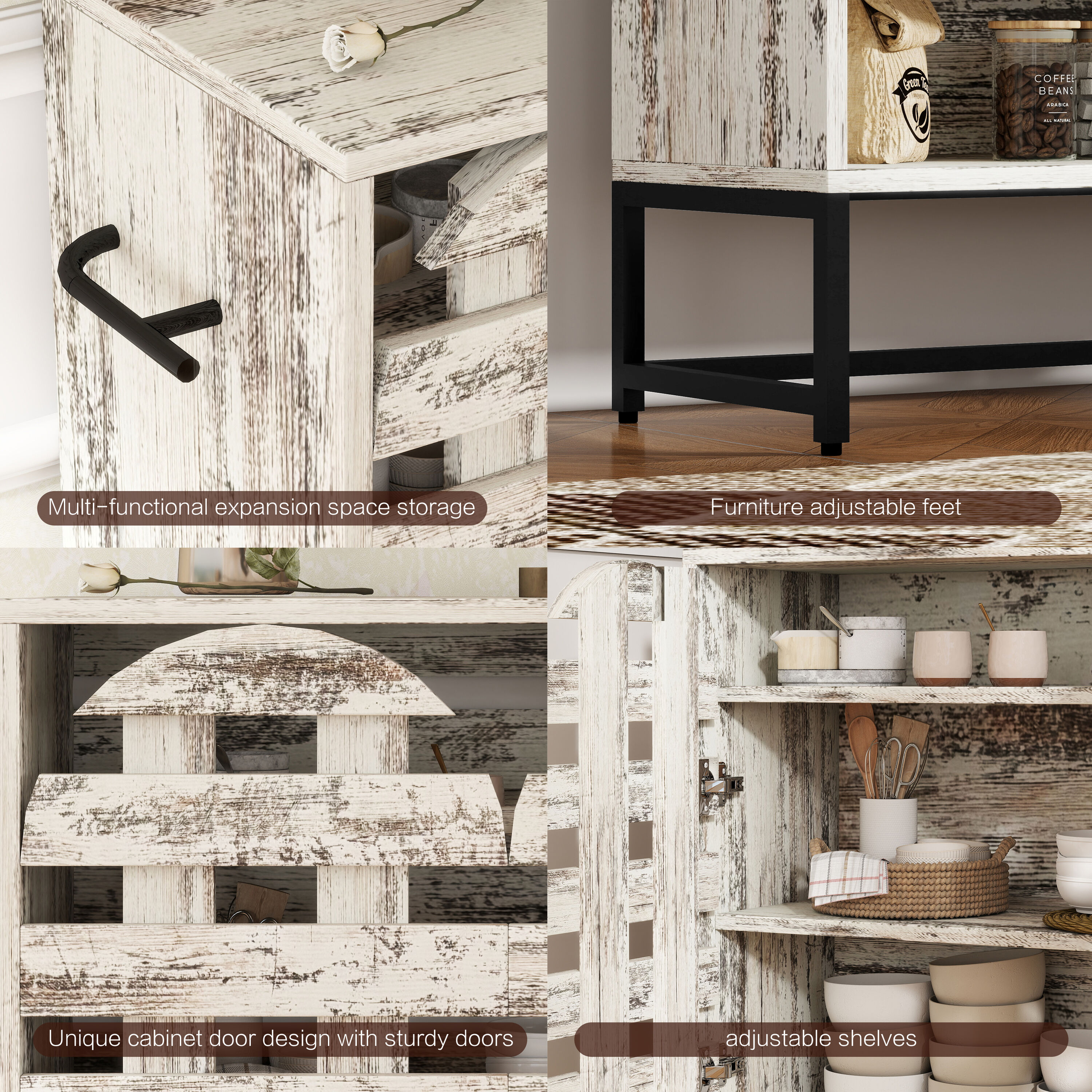 SINOFURN SYA330143BK Dining-Kitchen-Storarge - View #4