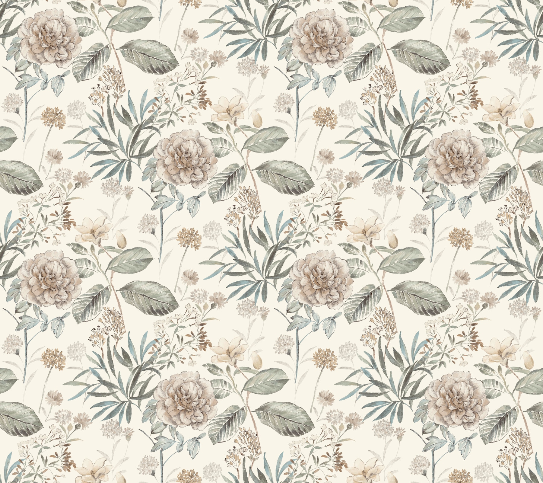 York Wallcoverings Handpainted Traditionals 60.8-sq ft Green Non-woven ...