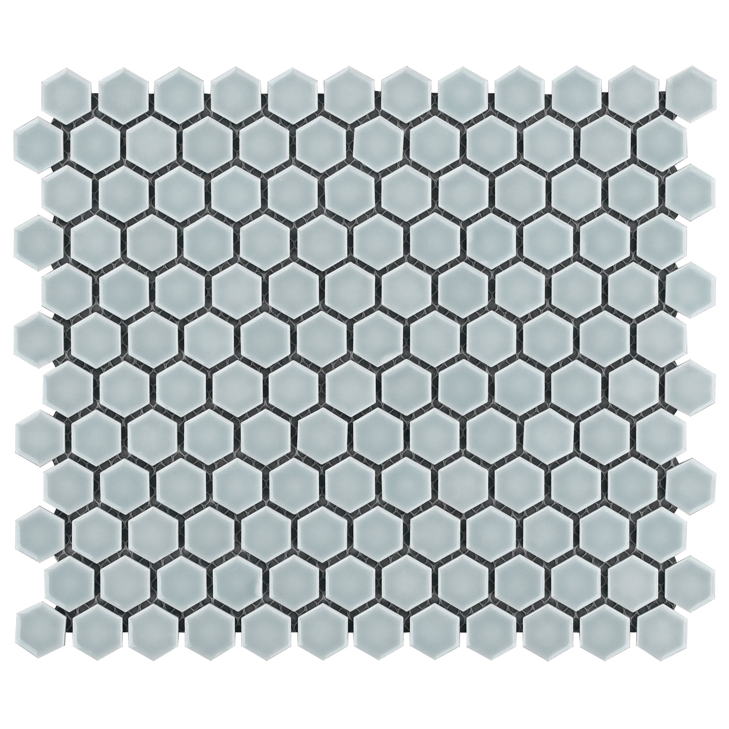 Artmore Tile EXT3RD103298 Sample- Basic Hex Modern Gray 3-in x 6-in Polished Ceramic Patterned Floor and Wall Tile