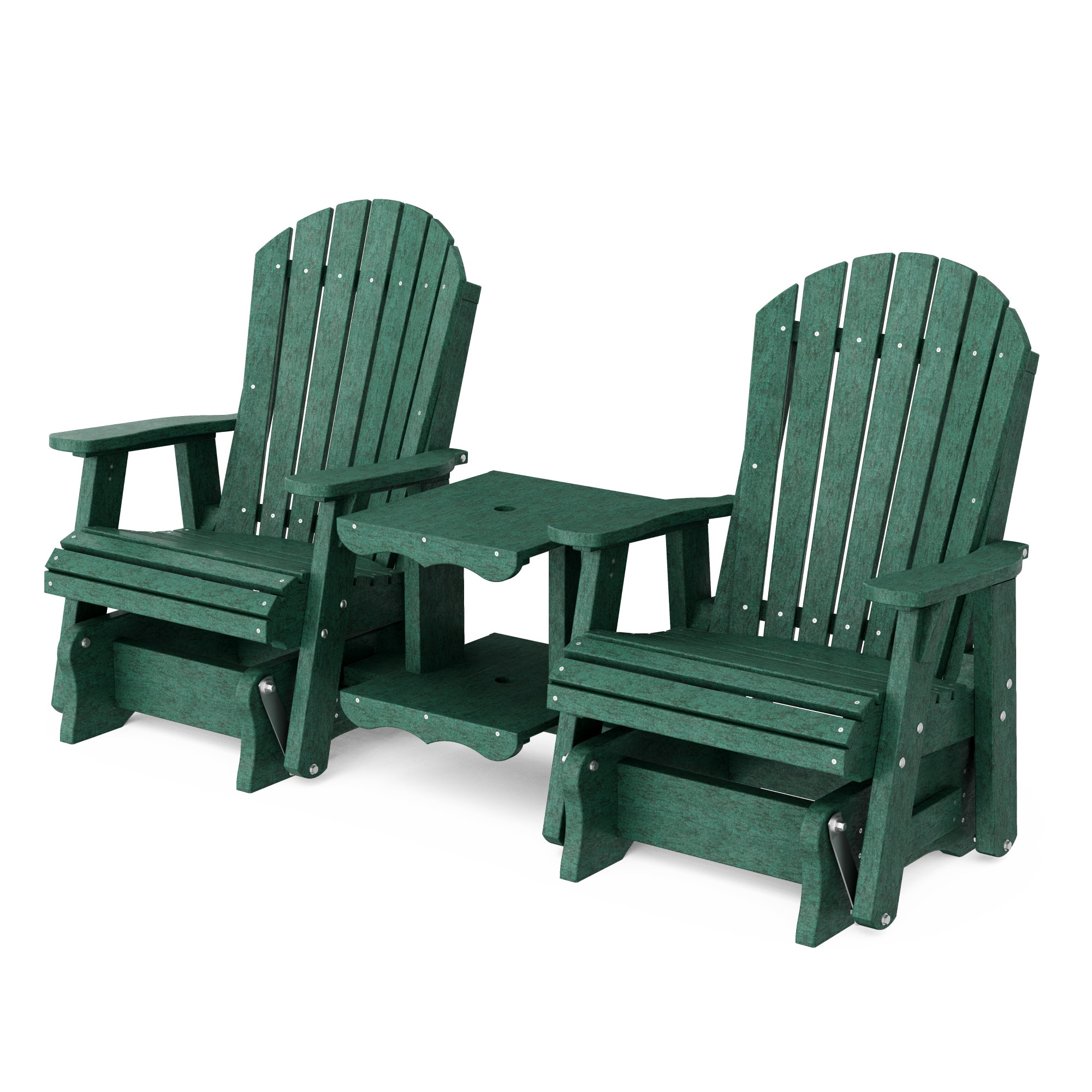 Wildridge LCC-108-TG Heritage Rock-A-Tee 2 -person Turf Green HDPE Outdoor Glider