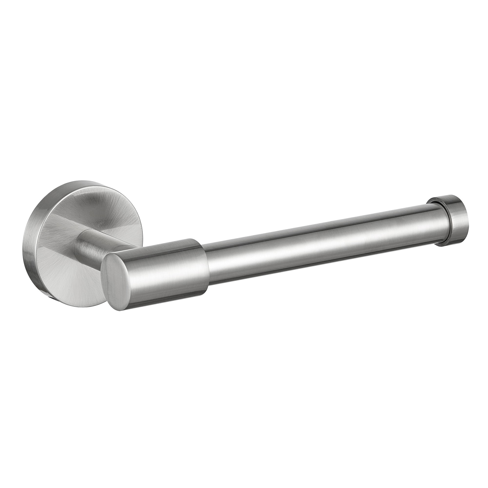 Design House 558346 Graz Park Satin Nickel Wall mount Single post Toilet Paper Holder 1 -Rolls with Storage