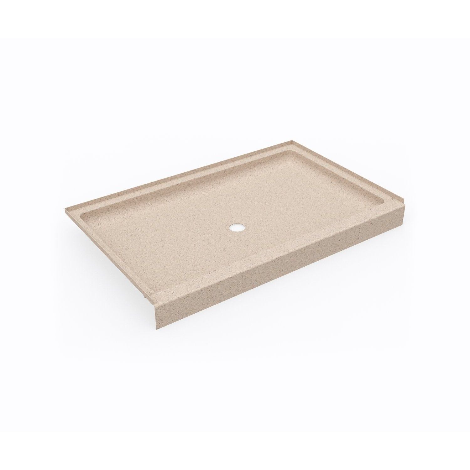 SWAN SF03454MD.040 34-in W x 54-in L Bermuda Sand (040) Rectangle Shower Pan Base with 4.5-in H Threshold (Center Drain)