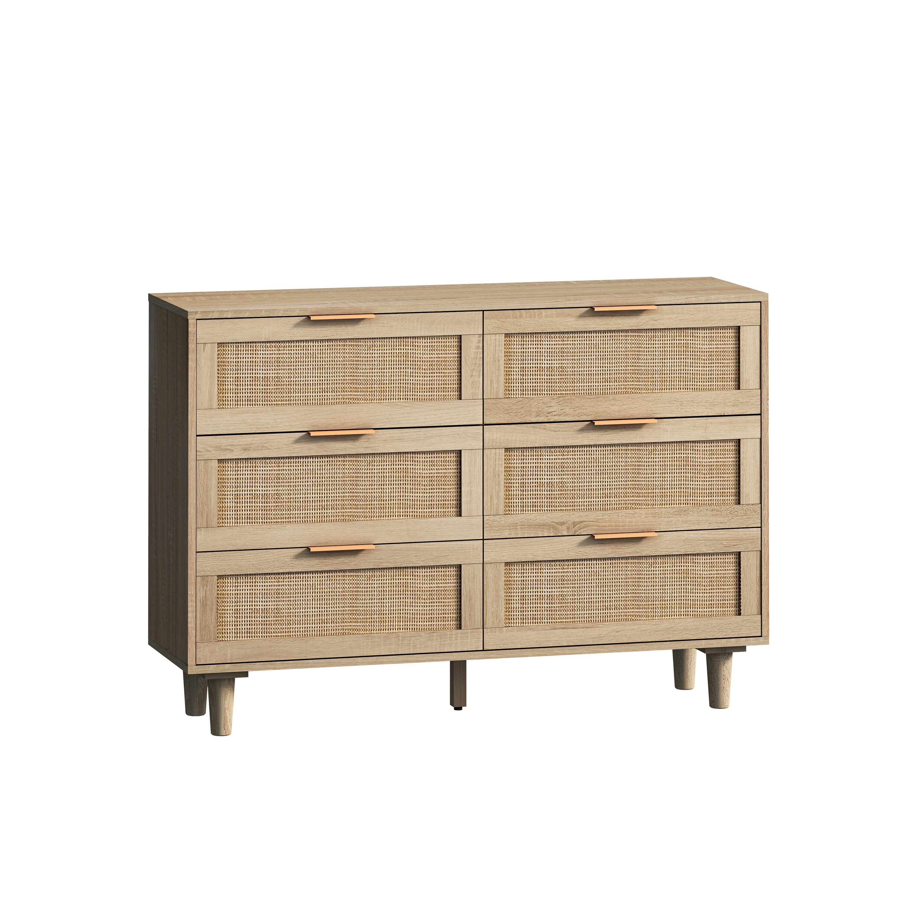 Siavonce Natural 6 -Drawer 43.31-in W Standard dresser