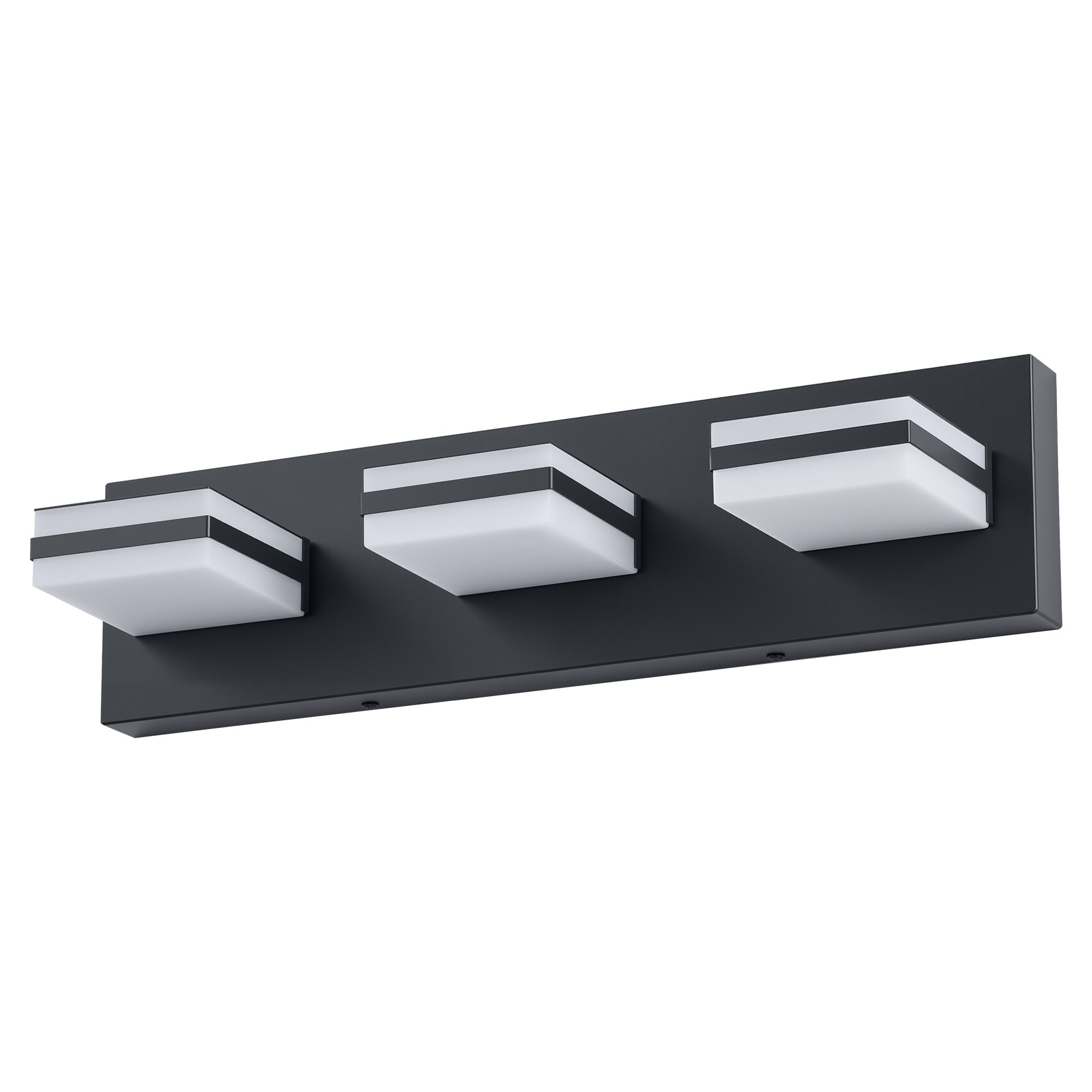 CO-Z BVL-3LTL-BK 18-in 3 -Light Matte Black Integrated LED Modern/contemporary Vanity light