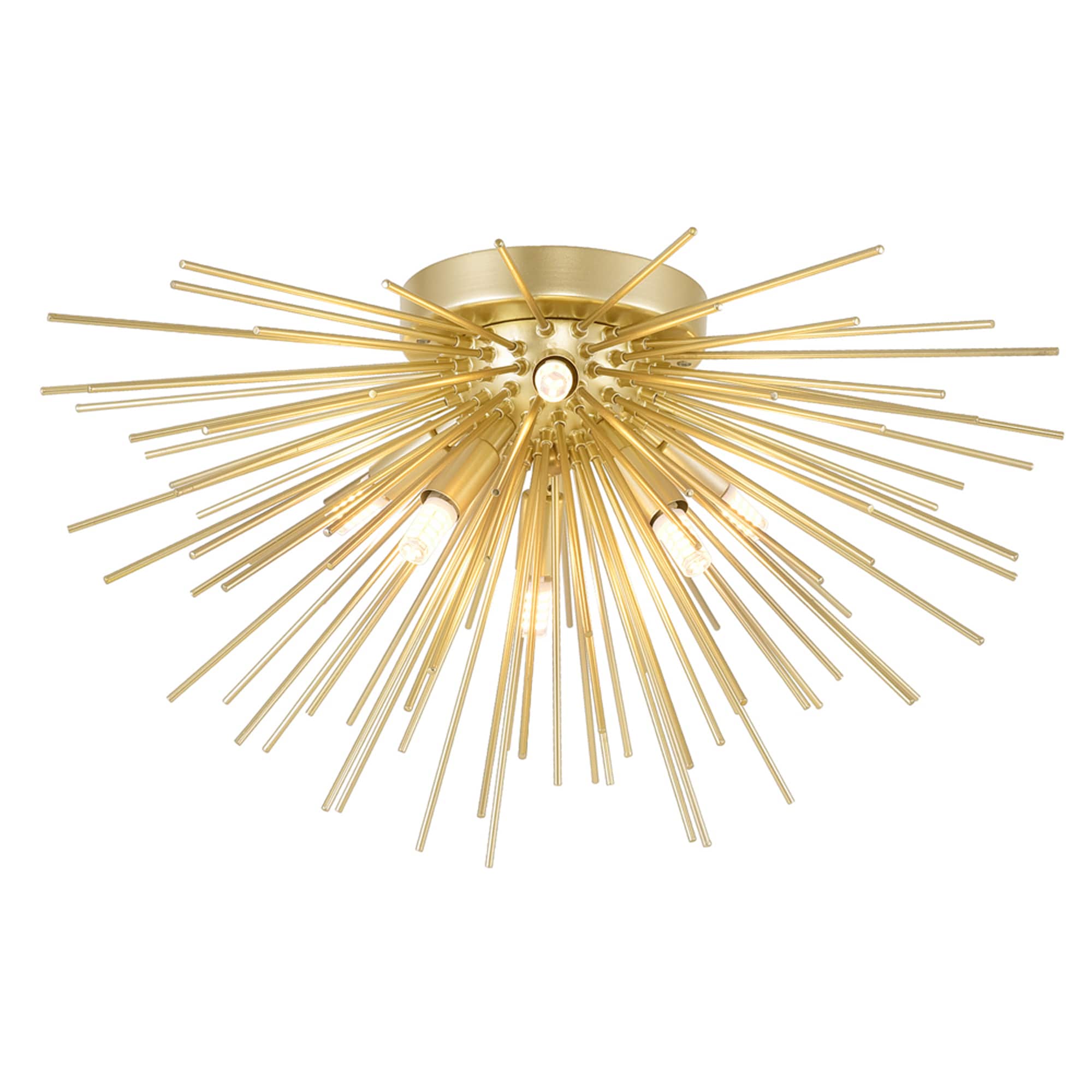 Gold Glass Globe LED Contemporary Flush Mount Light