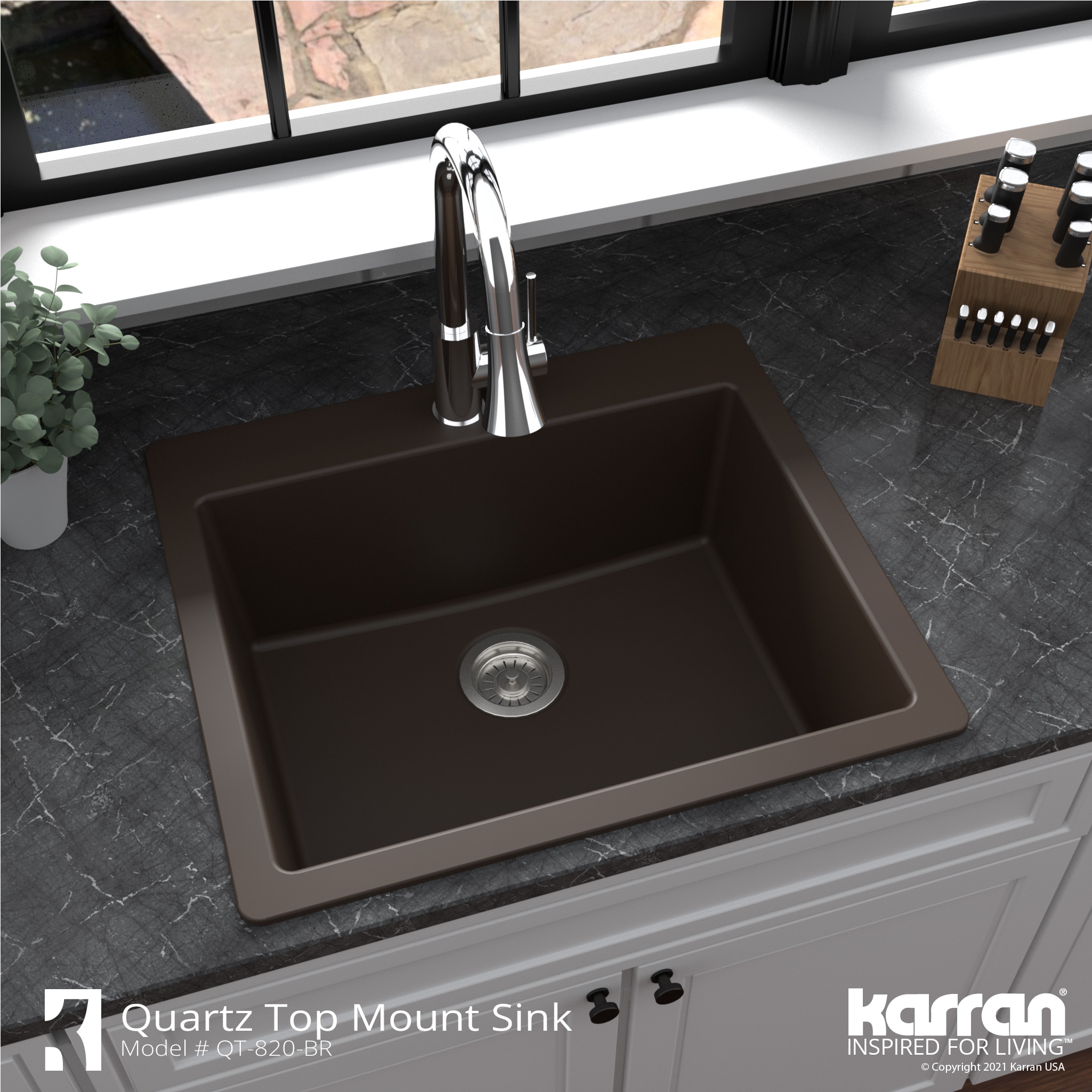 Karran QT-820-BR-PK1 Kitchen-Sinks - View #7