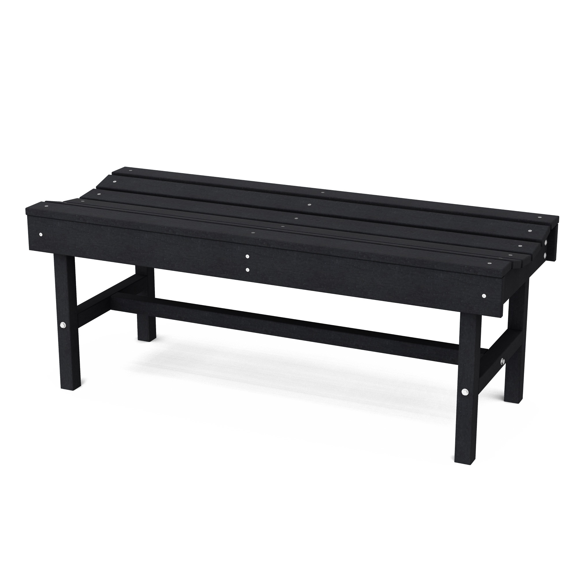 Wildridge LCC-224-BK Classic Vineyard 46.5-Inches W x 18.5-Inches H Black Plastic Garden Bench