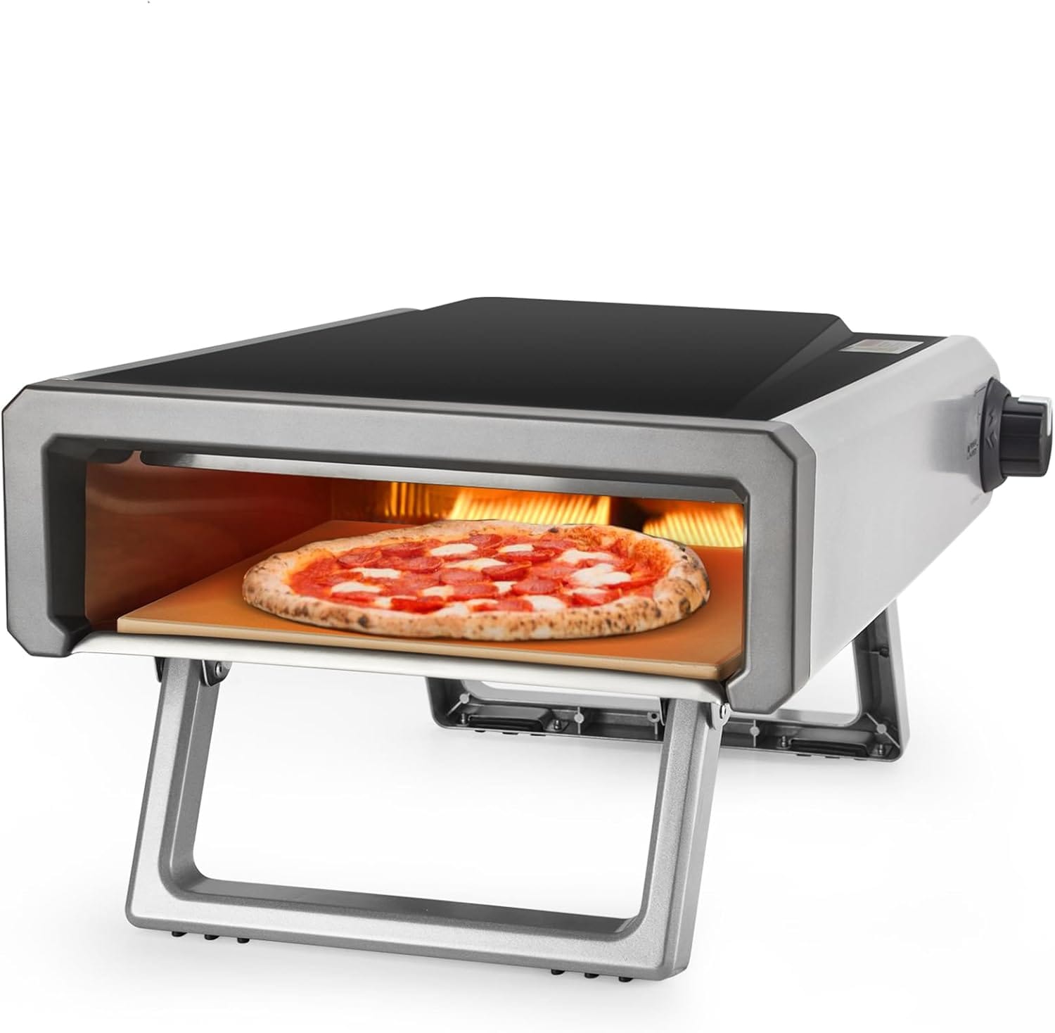Qeetex PSKX-PHO-0XX95FGG 12 Inch Gas Pizza Oven Propane Outdoor Portable Pizza Oven With Accessory Kit Stonebaked Pizza Maker For Backyard Camping Picnics And Outdoor Gatherings Quick Heating Durable Construction