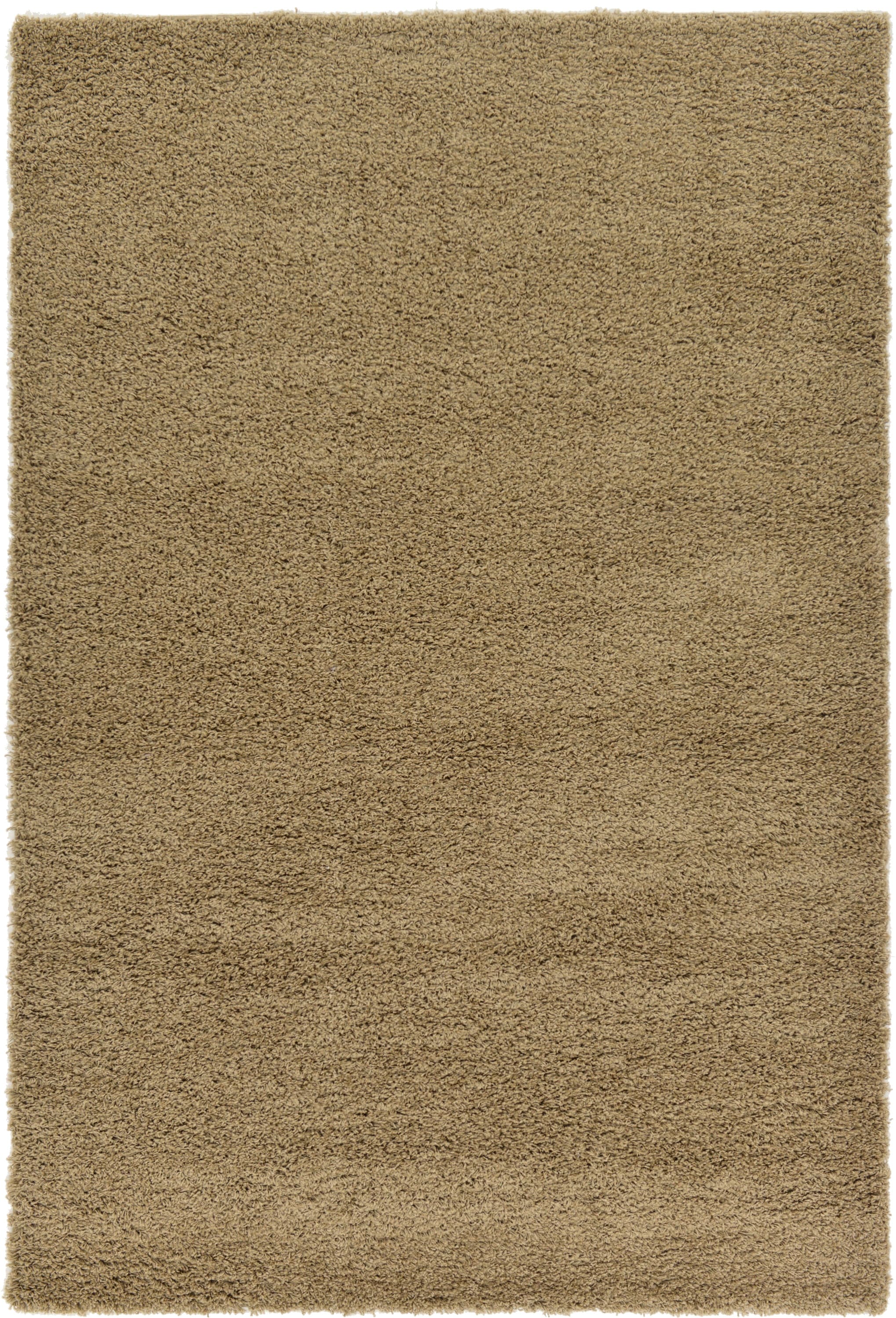 Easy-Care Reversible Sandy Brown Shag Rug 6' x 9'