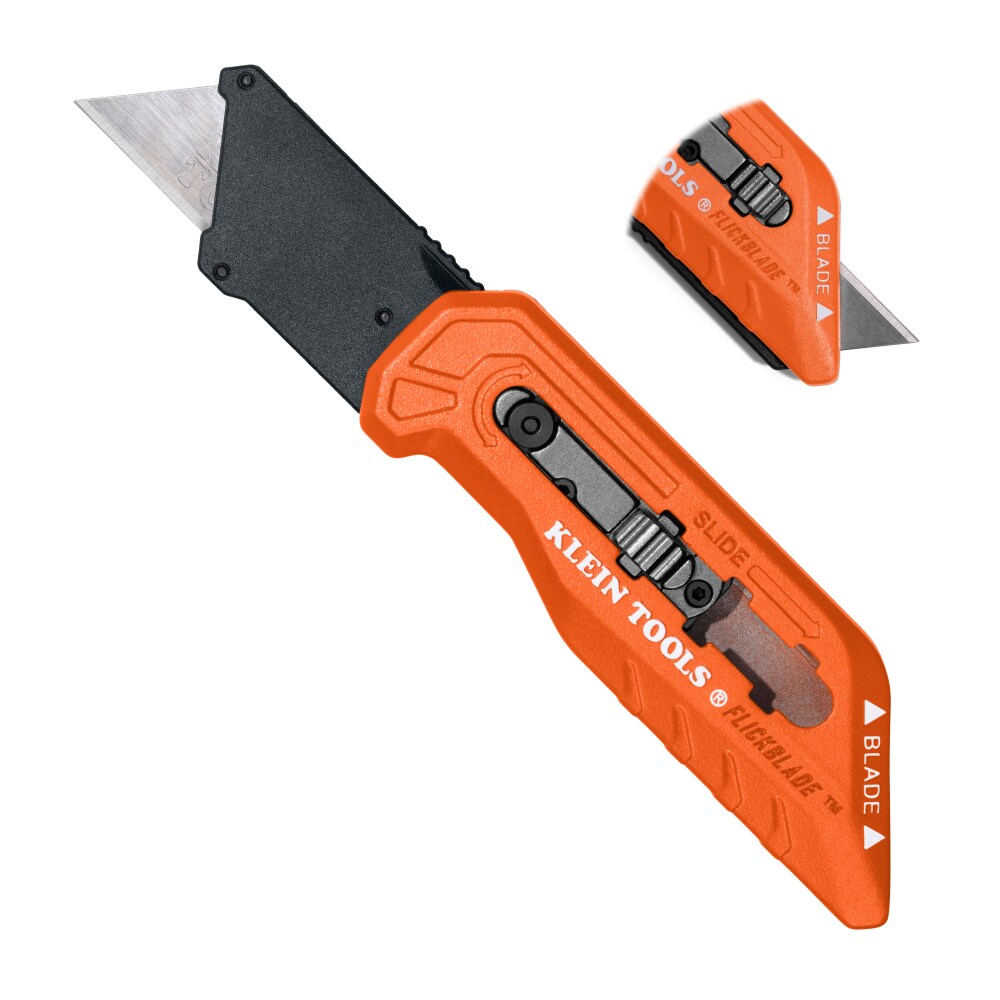 Klein Tools 44305 FLICKBLADE 2-in-1 Folding / Retractable Utility Knife
