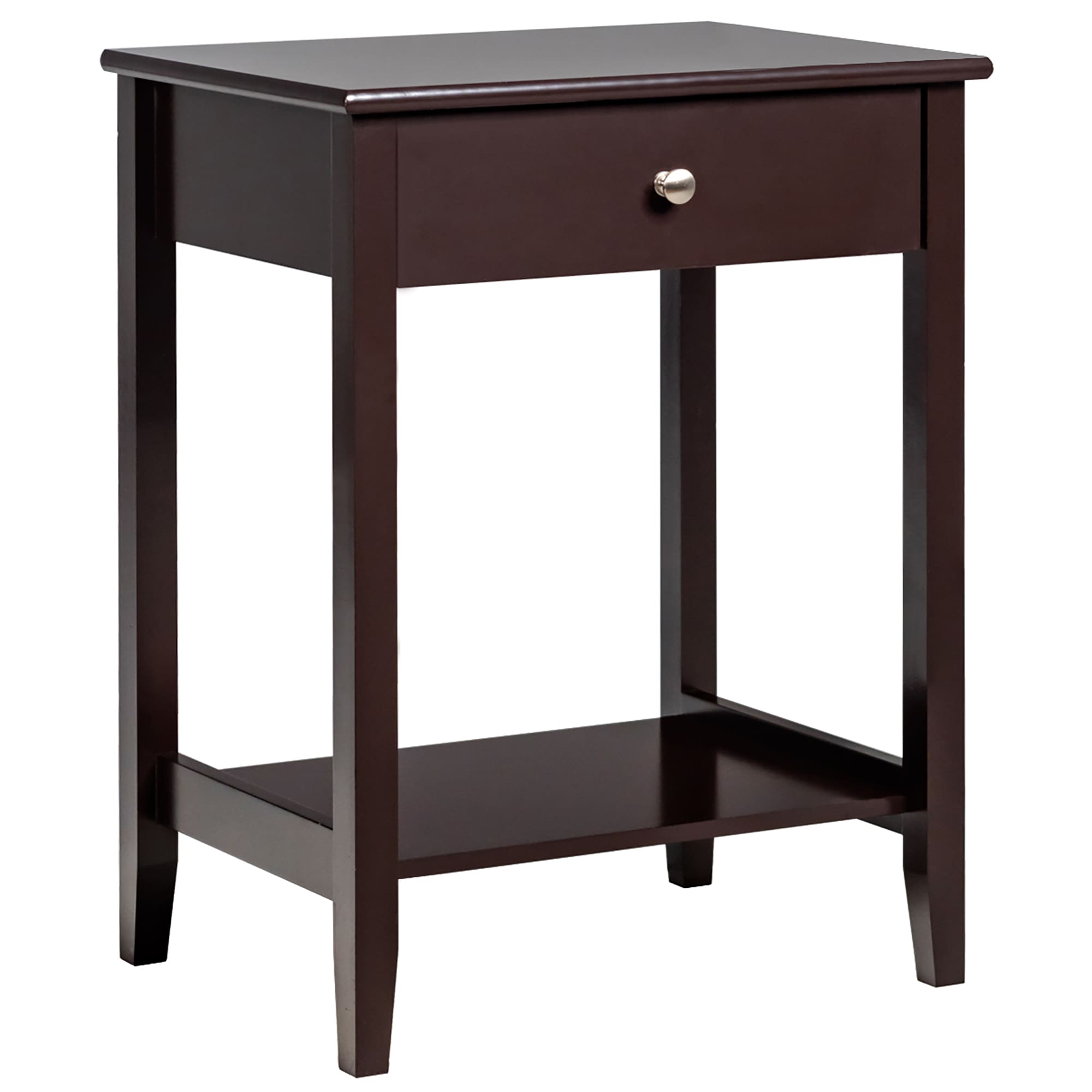 Costway SXL00085 Brown Pine Nightstand