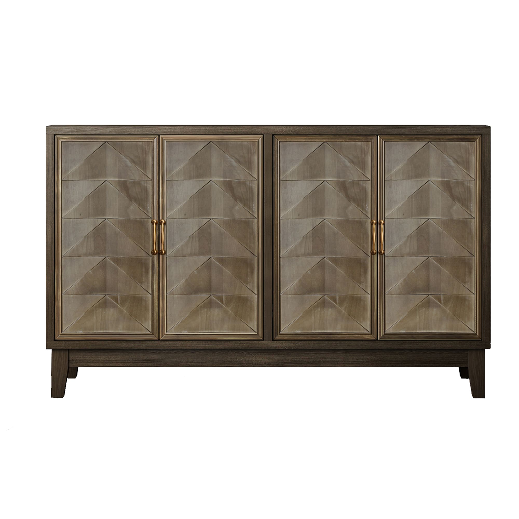 SINOFURN SYA020309WD Rustic Brown MDF Sideboard