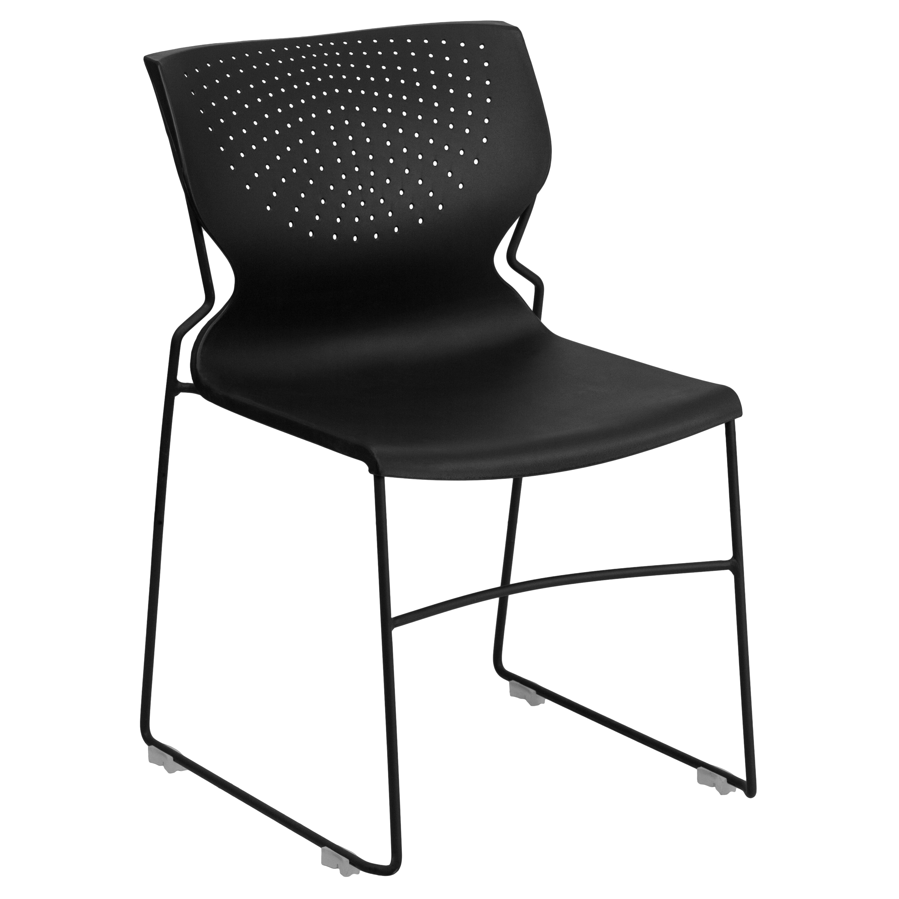 Flash Furniture 847254064361 Modern Black Plastic Accent Chair