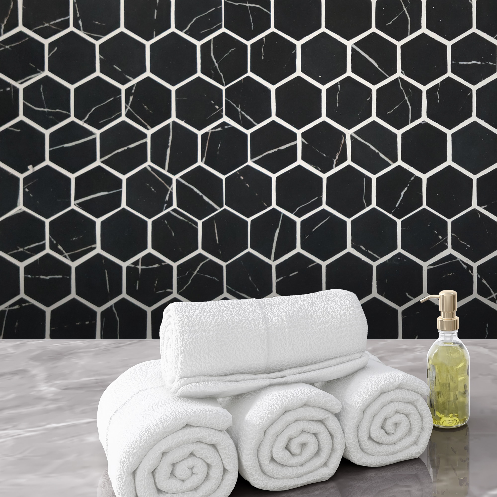 SUNWINGS HEXG-MBLK-10 Ceramic-Tile - View #2
