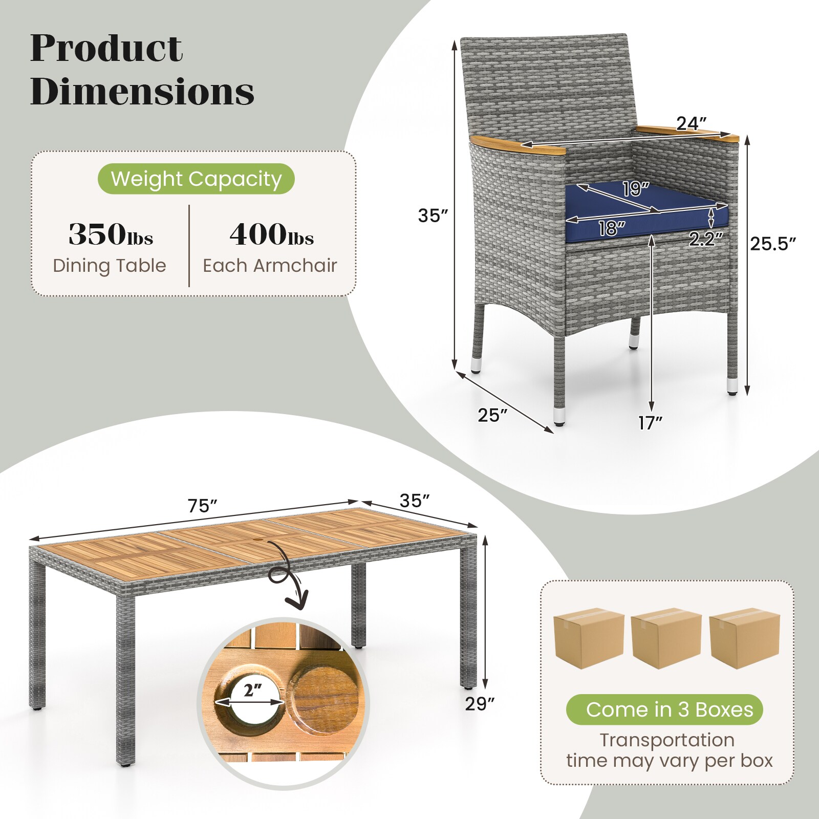 YERIVA DS562541YD Patio-Dining-Sets - View #7