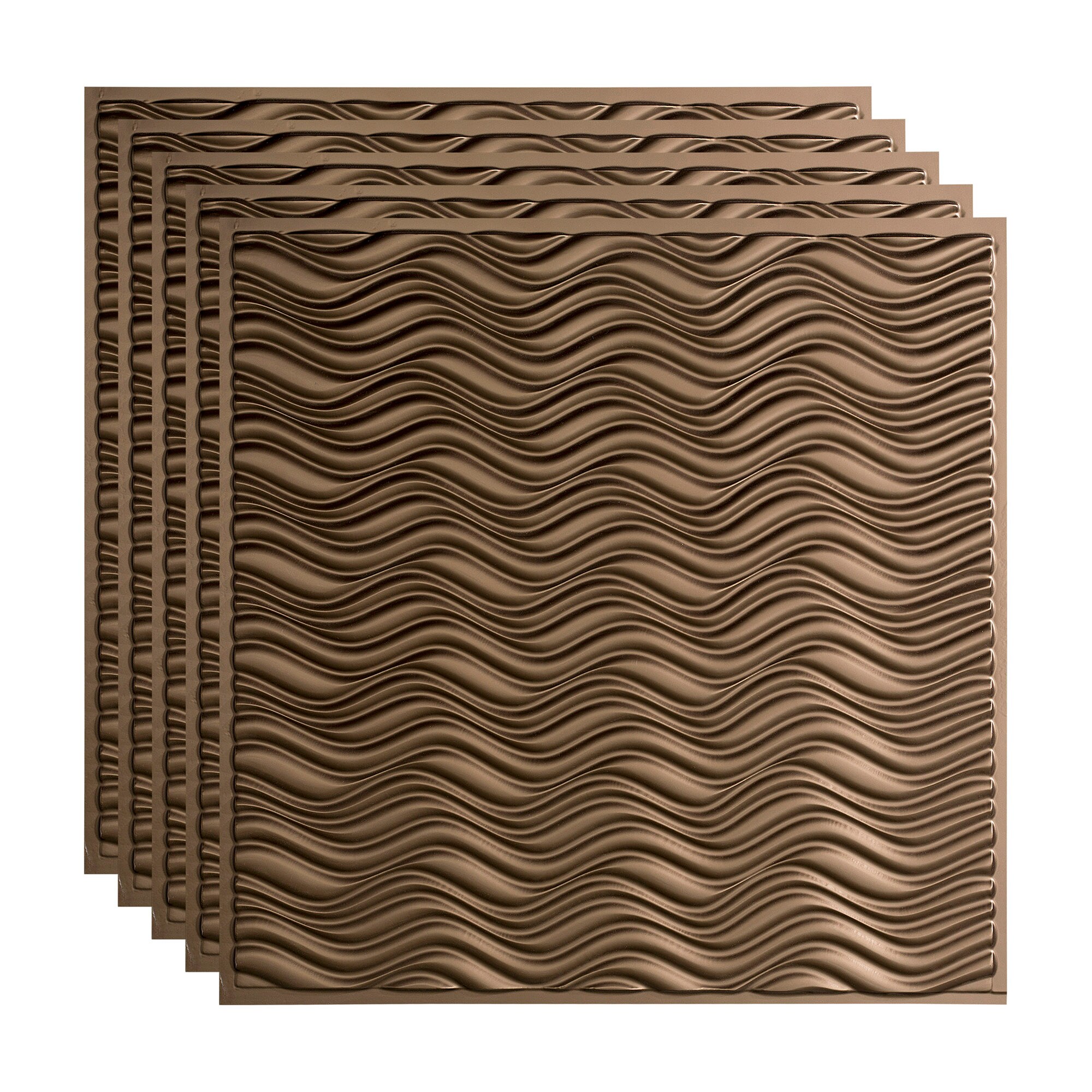 Fasade 2-ft x 2-ft Current Matte White PVC Drop Ceiling Tile (5-Pack, 20-sq ft / Case)